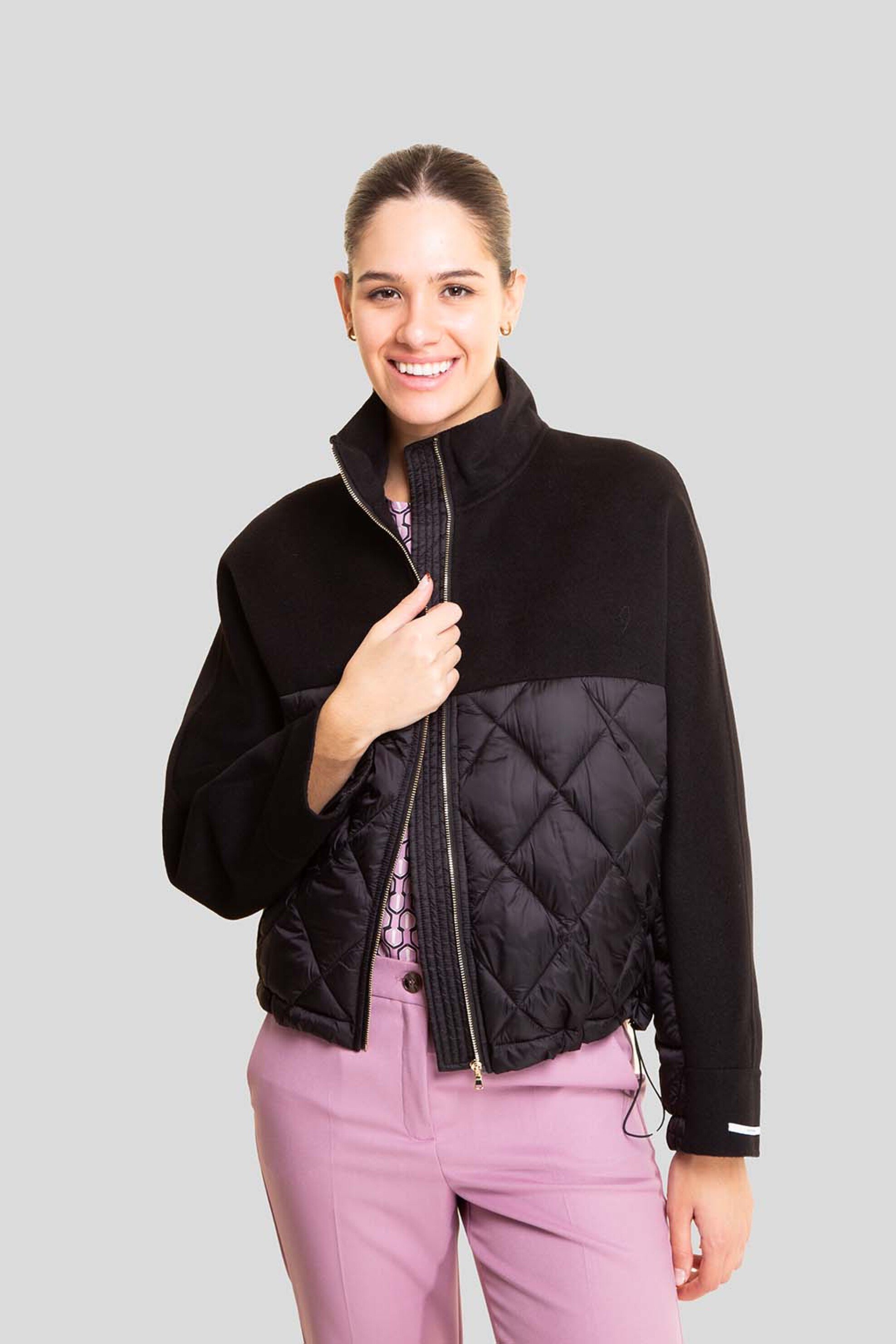 EMME BY MARELLA Emme by Marella γυναικείο jacket με καπιτονέ λεπτομέρεια - 2425486011 Μαύρο 2025