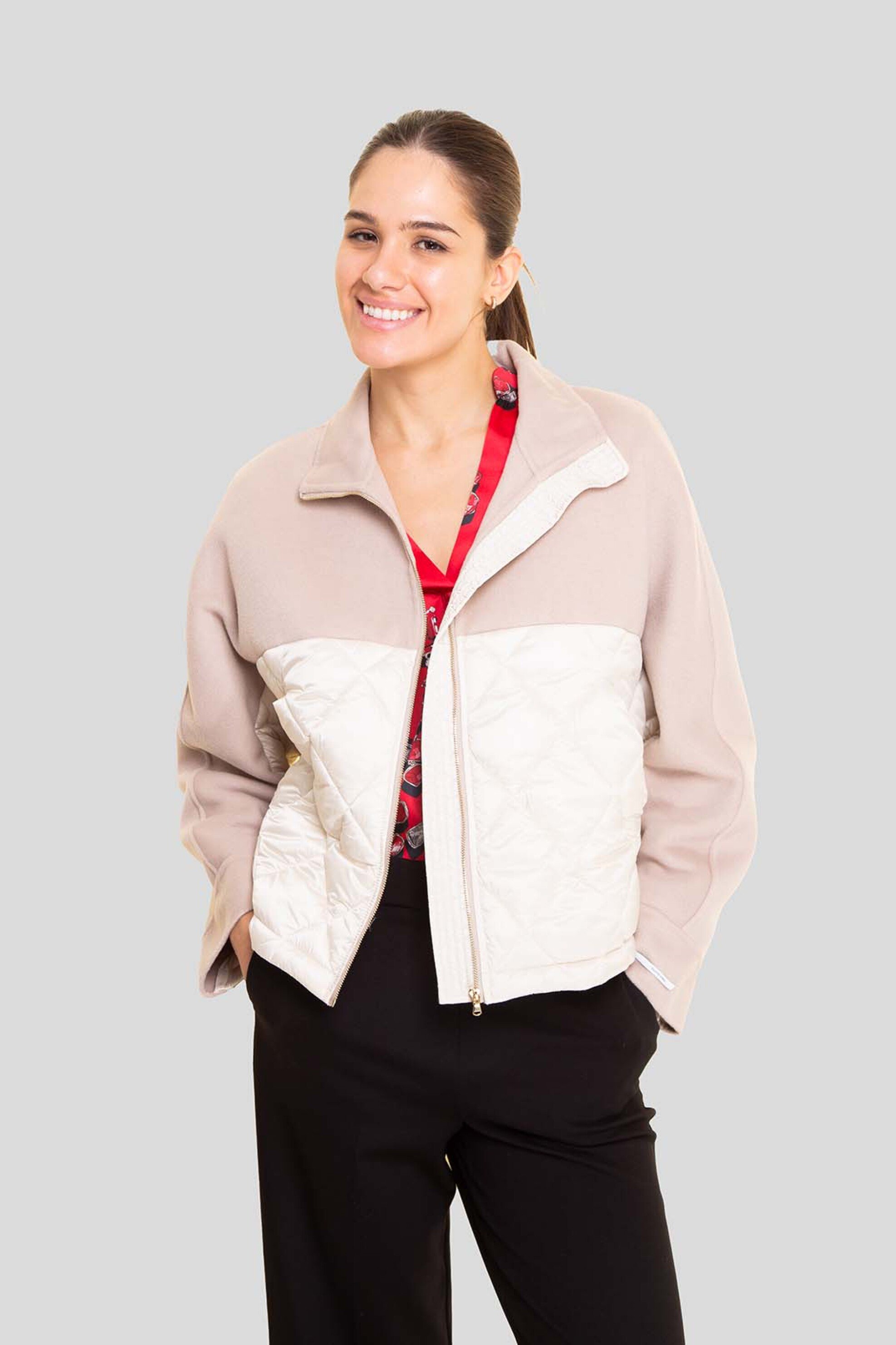 EMME BY MARELLA Emme by Marella γυναικείο jacket με καπιτονέ λεπτομέρεια - 2425486011 Μπεζ 2025