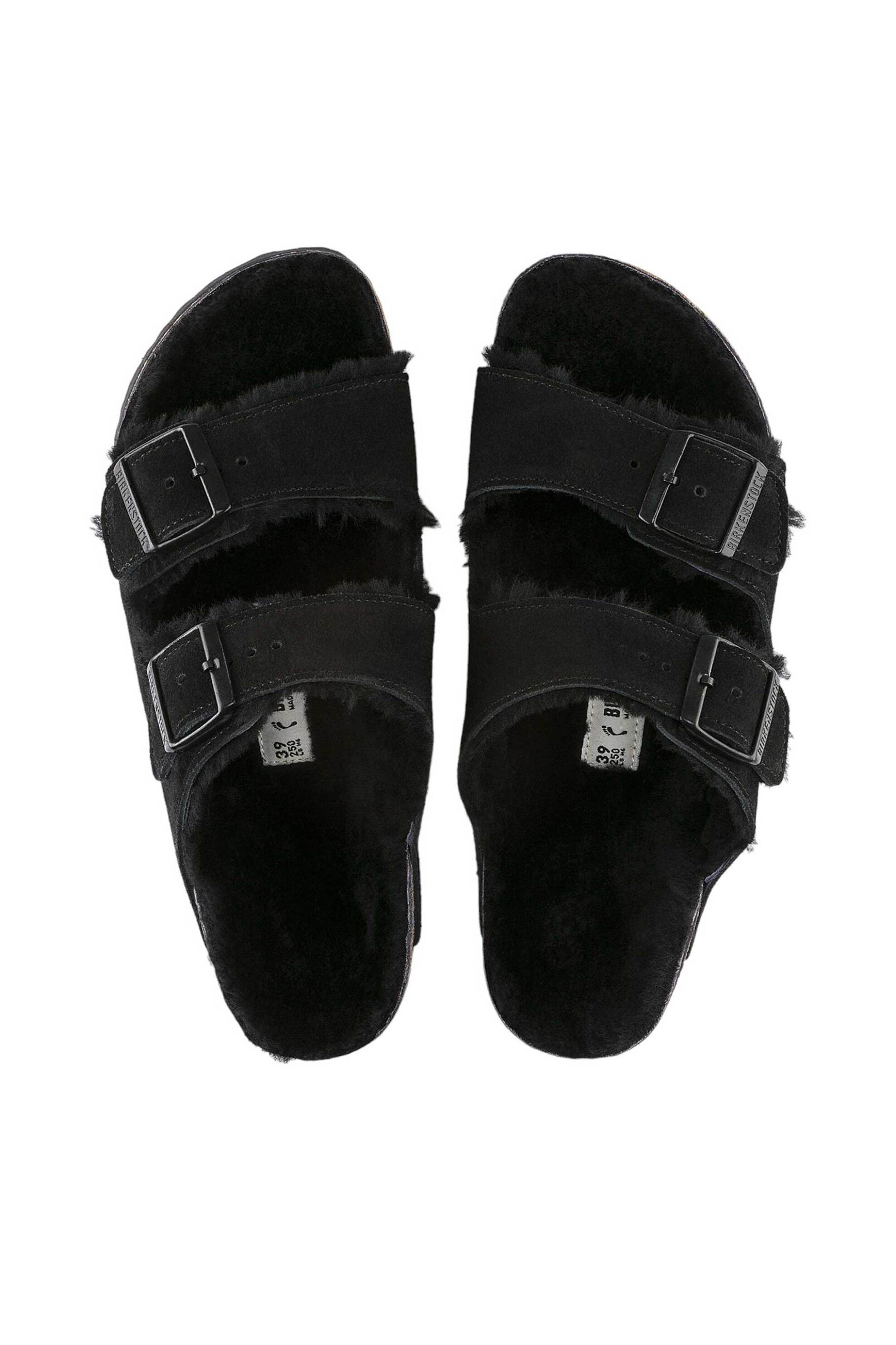 BIRKENSTOCK Birkenstock unisex σανδάλια μονόχρωμα με shearling επένδυση "Classic Arizona" - 752663003546 Μαύρο