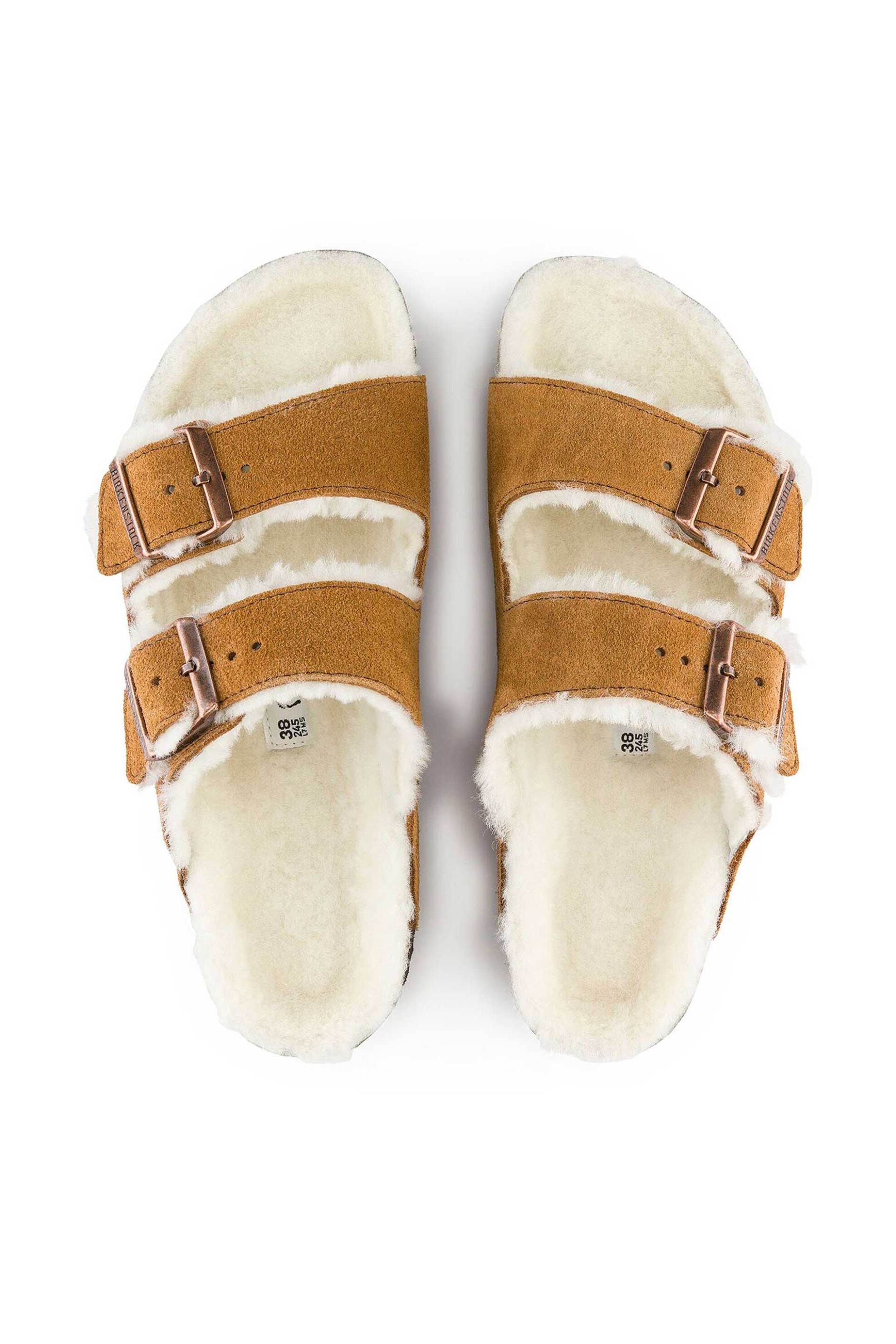 BIRKENSTOCK Birkenstock unisex σανδάλια με shearling επένδυση μονόχρωμα "Classic Arizona" - 1001135003546 Καμηλό