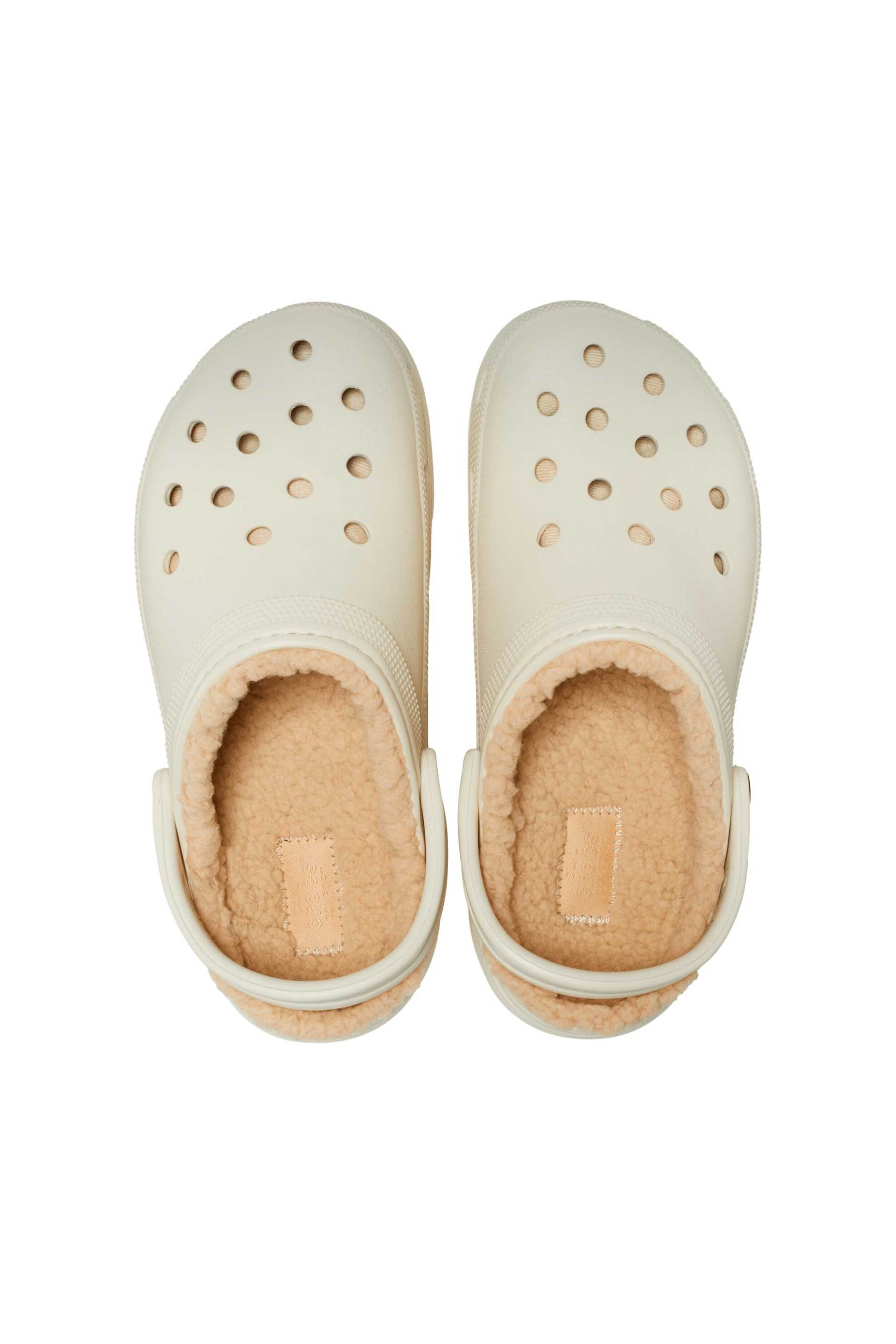 CROCS Crocs γυναικεία clogs με επένδυση από faux γούνα "Classic Lined" - E66047 Εκρού