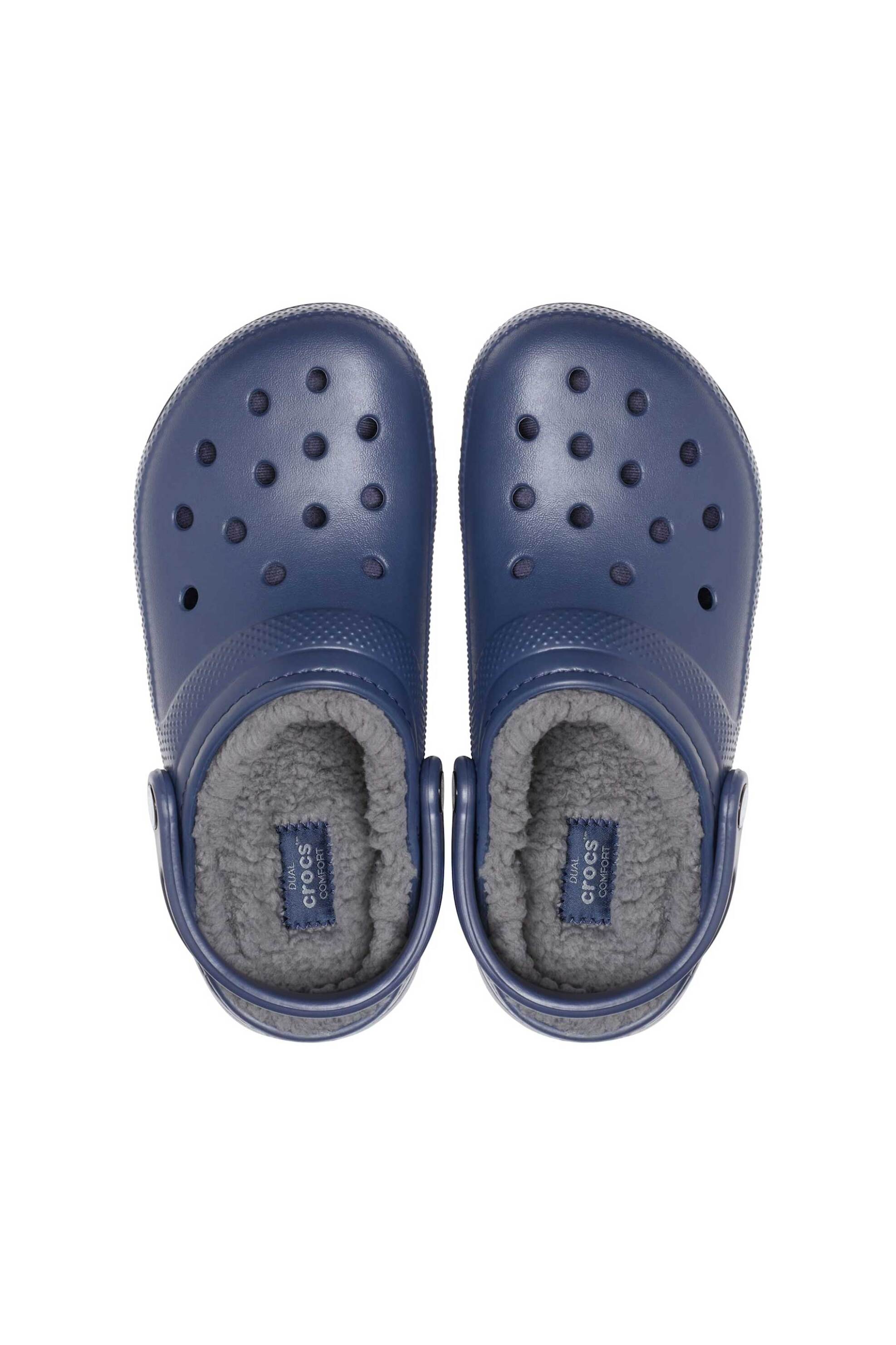 CROCS Crocs unisex clogs με επένδυση από faux γούνα "Classic Lined" - E66008 Μπλε Σκούρο