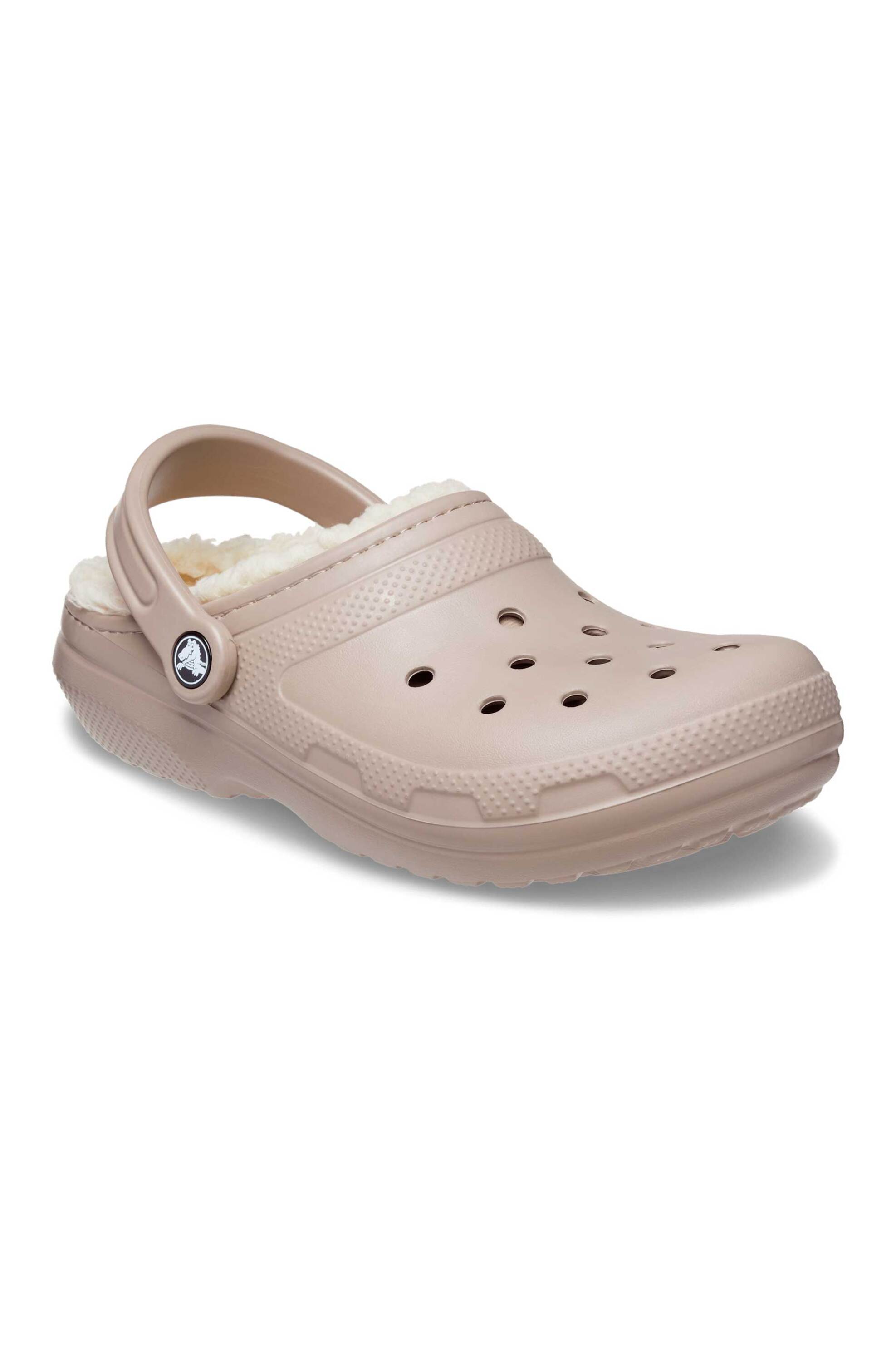 Crocs unisex clogs με επένδυση από faux γούνα "Classic Lined" - E66008 Μπεζ φωτογραφία