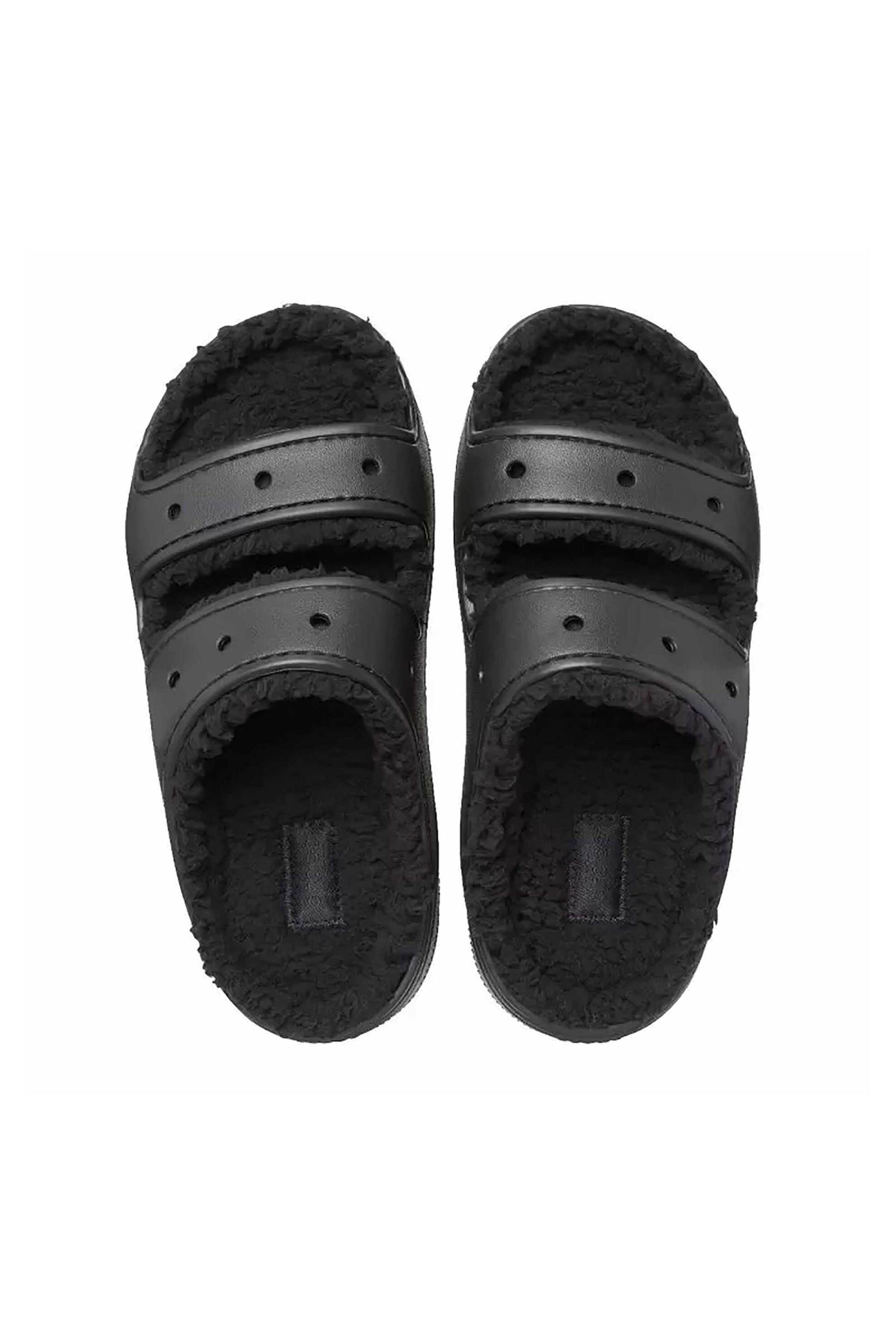  Crocs γυναικεία σανδάλια με επένδυση από faux γούνα 