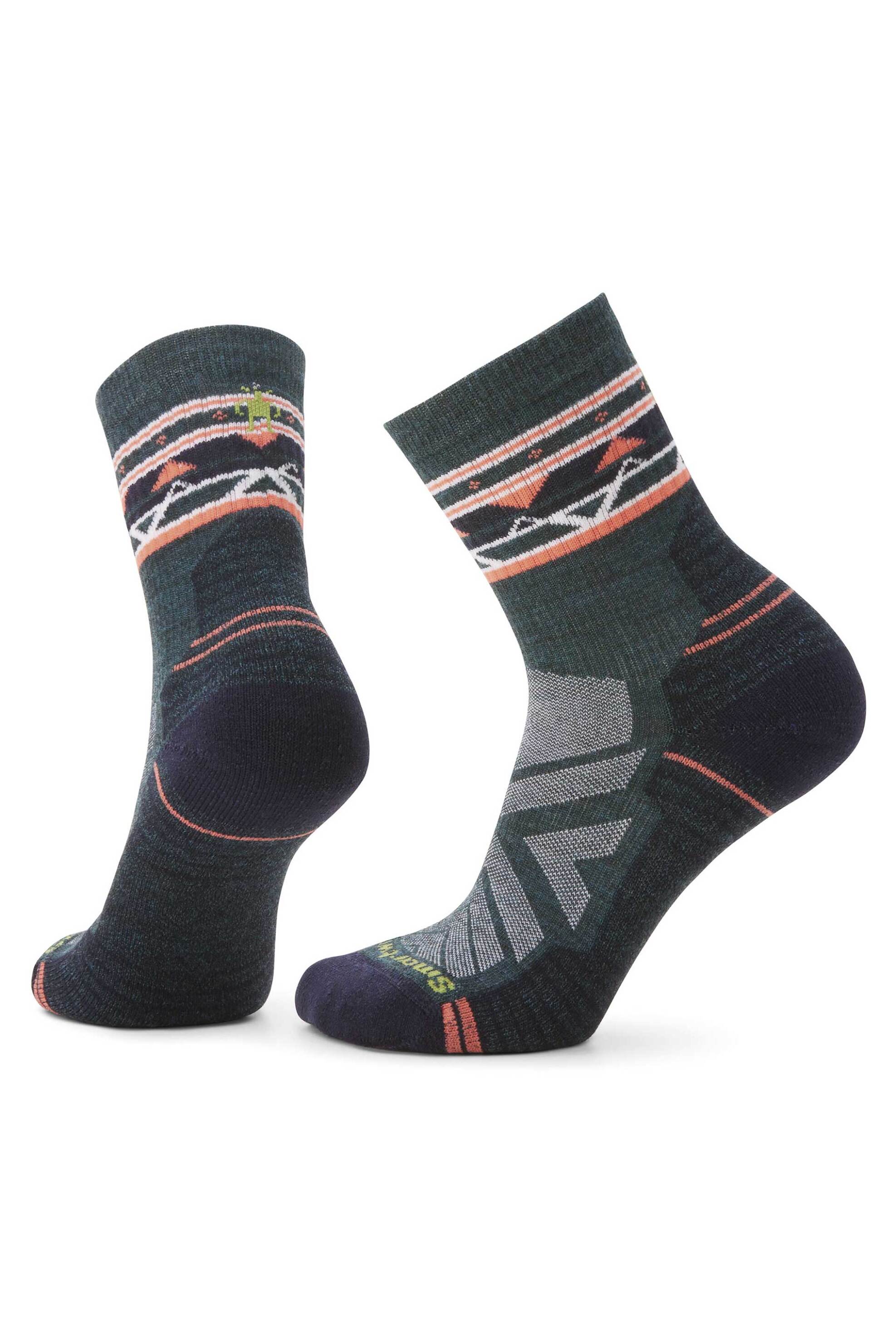 SMARTWOOL Smartwool unisex κάλτσες με γεωμετρικό σχέδιο "Hike Light Cushion Zig Zag Valley Mid" - SW001580G741 Λαδί