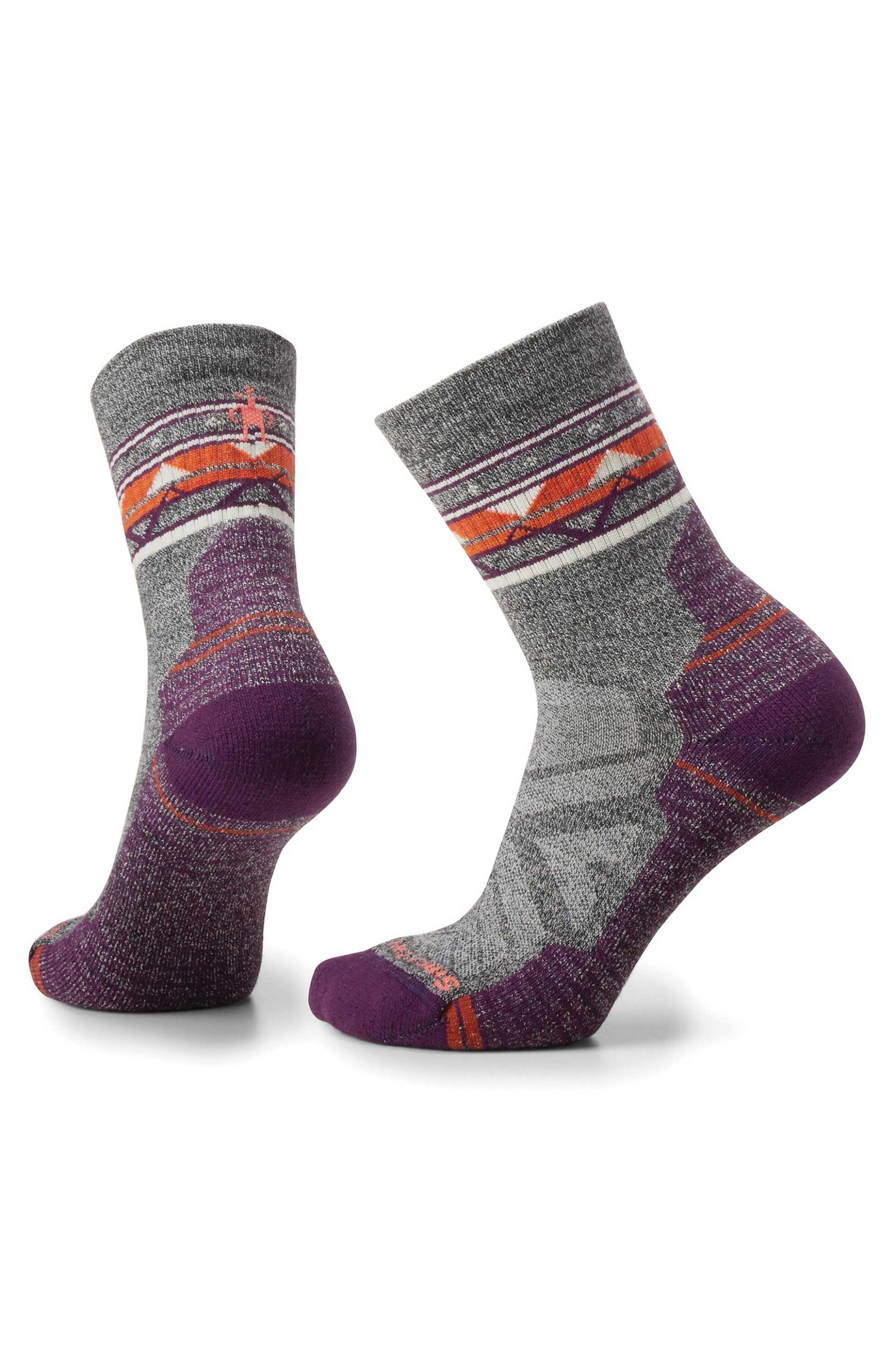 SMARTWOOL Smartwool unisex κάλτσες με γεωμετρικό σχέδιο "Hike Light Cushion Zig Zag Valley" - SW001580H851 Ανθρακί