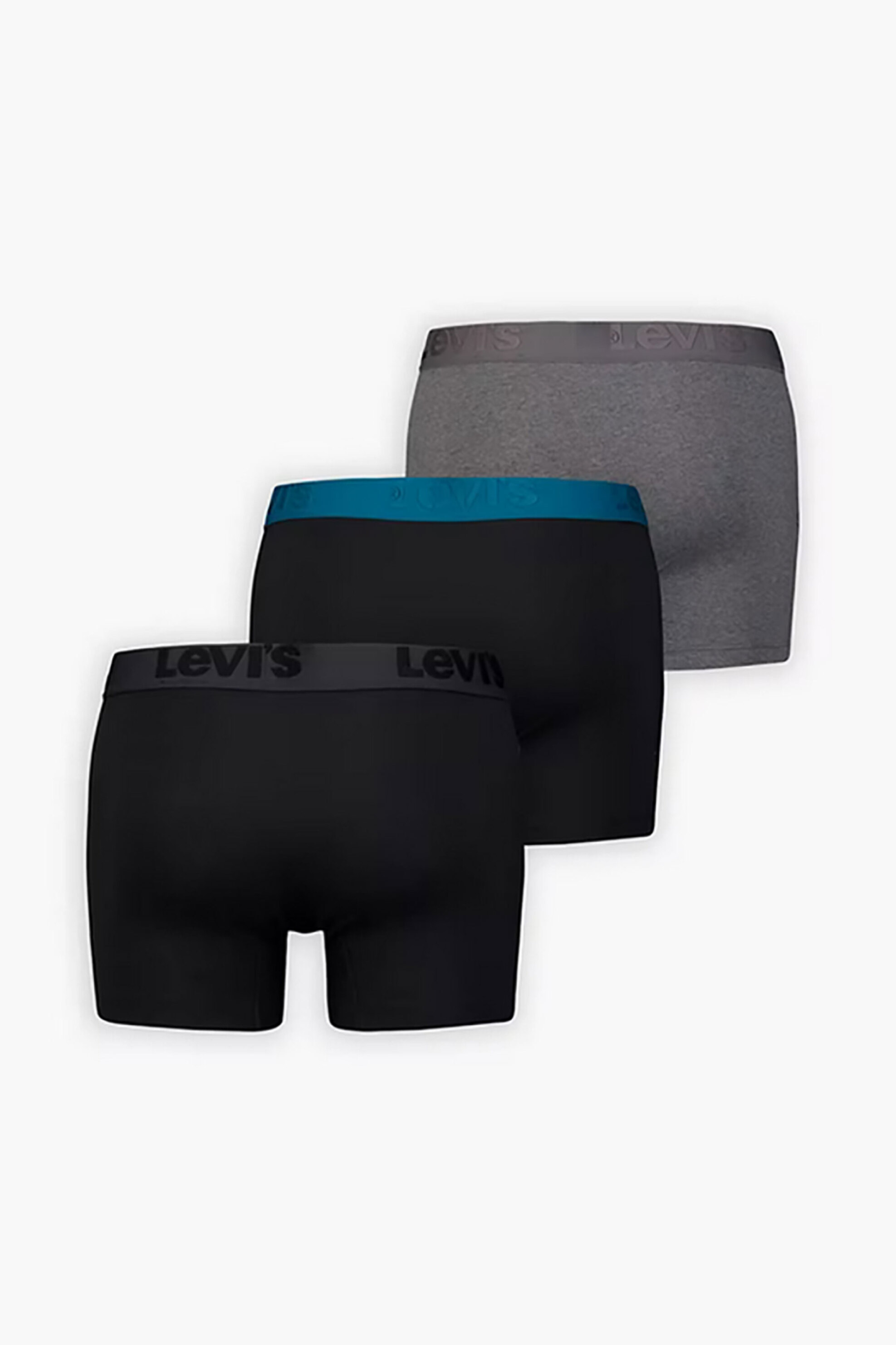 Levi's® σετ ανδρικά εσώρουχα boxer μονόχρωμα με ελαστική μέση (3 τεμάχια) - 37149-0910 Μαύρο φωτογραφία