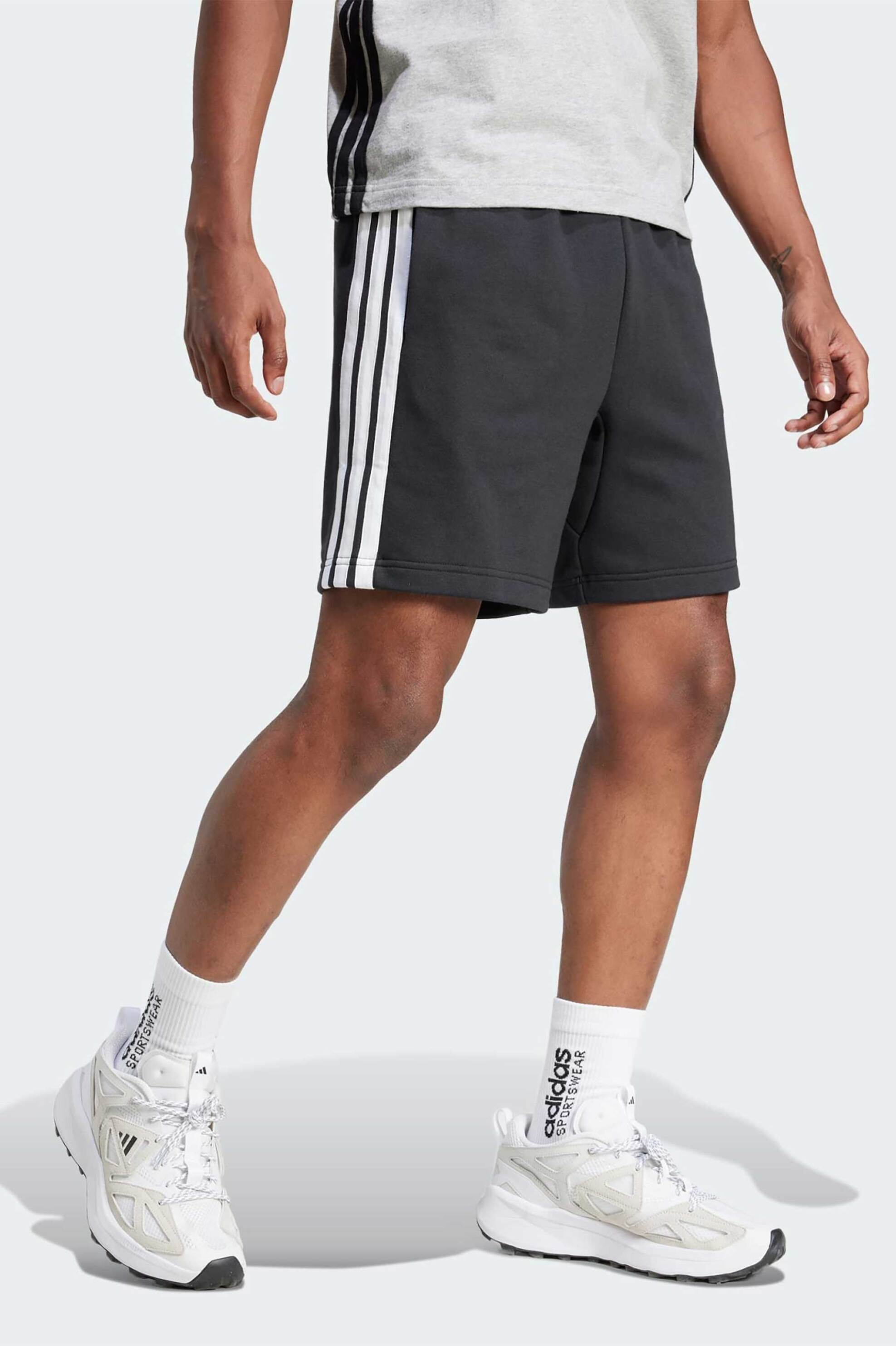 Adidas ανδρικό σορτς Standard Fit "Essentials 3-Stripes" - JE6414 Μαύρο φωτογραφία