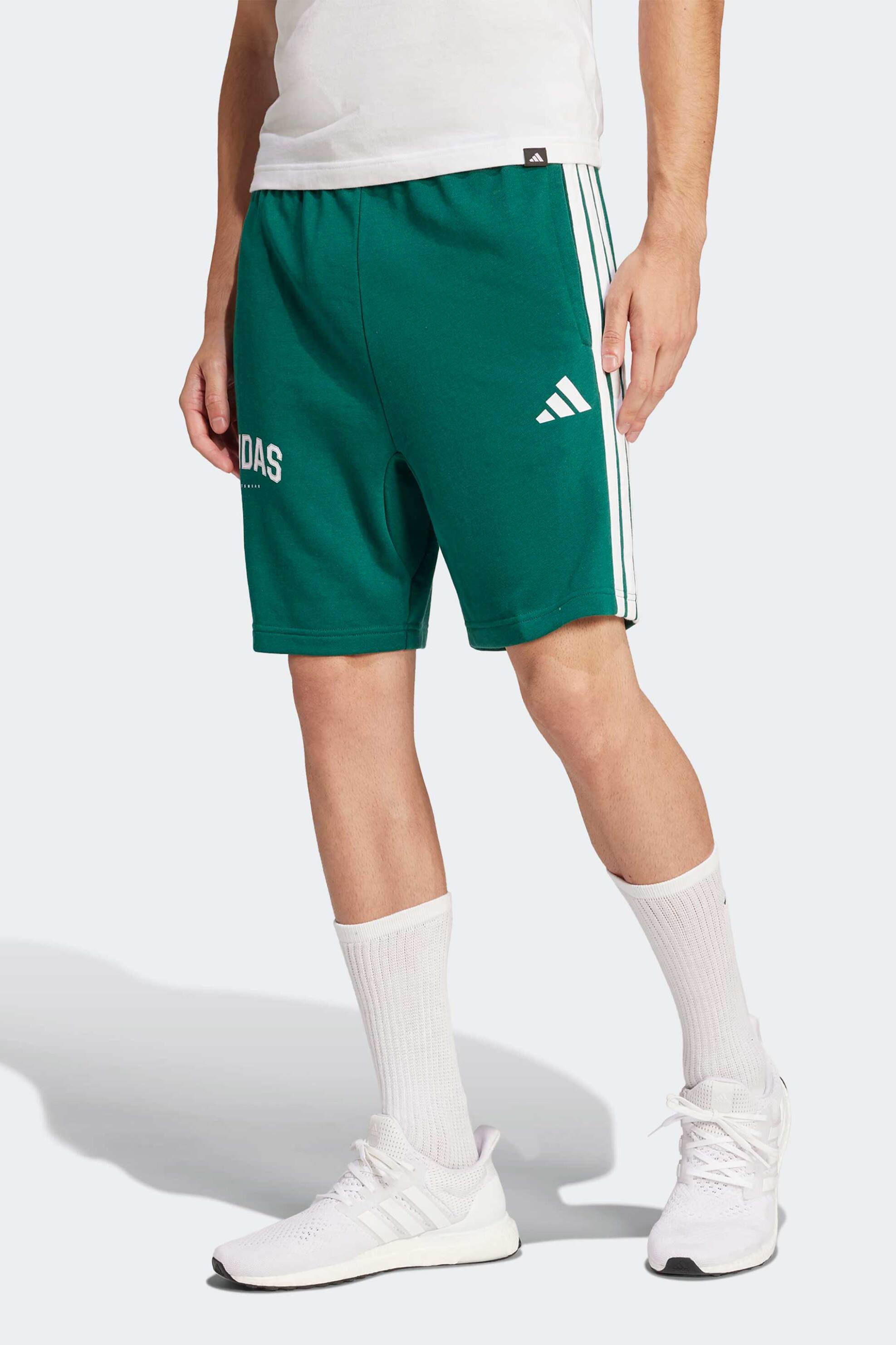 ADIDAS Adidas ανδρικό σορτς Regular Fit "3-Stripes" - JM2485 Πράσινο