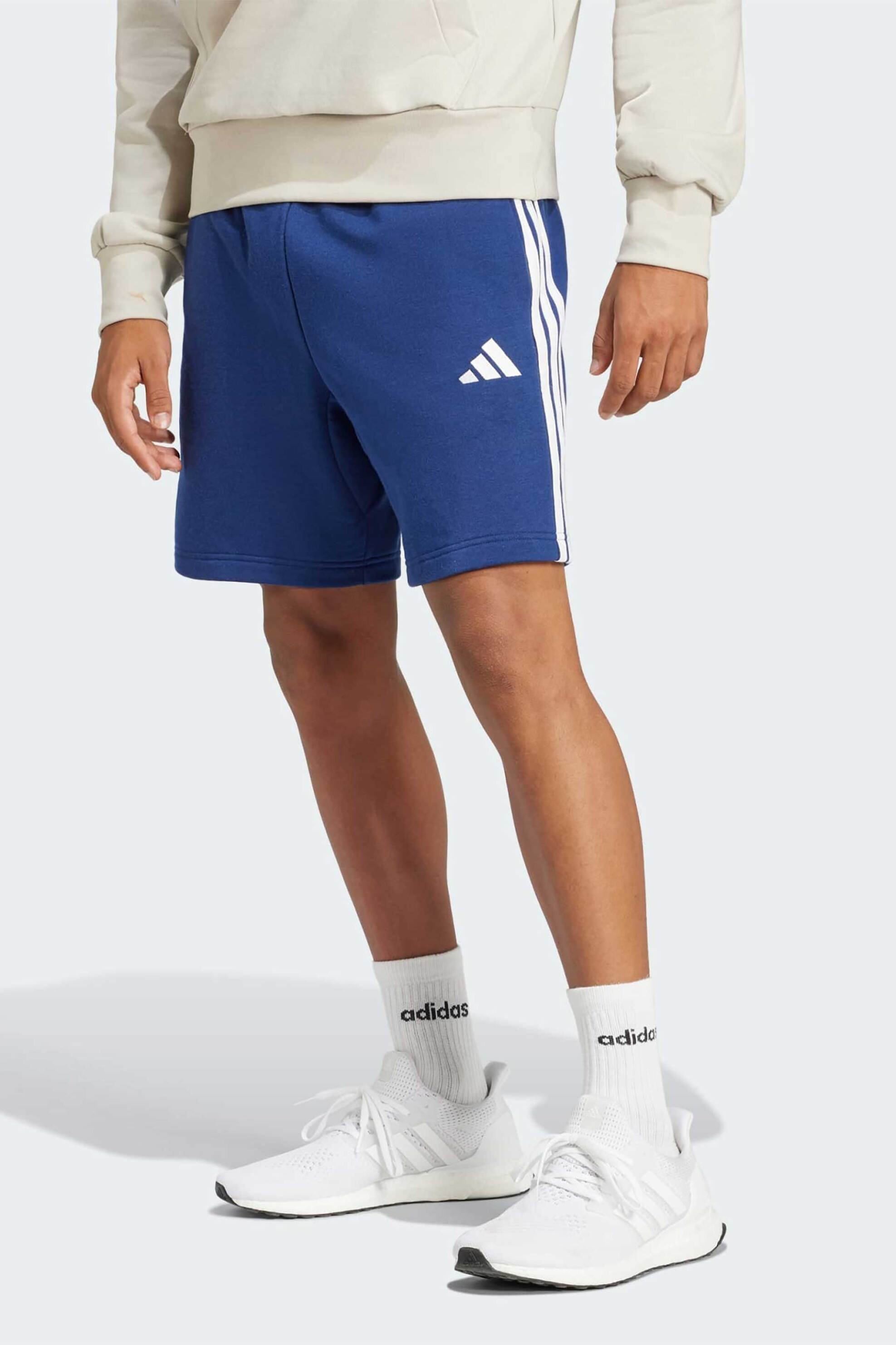 Adidas ανδρικό σορτς Standard Fit "Essentials 3-Stripes" - JE6417 Μπλε φωτογραφία