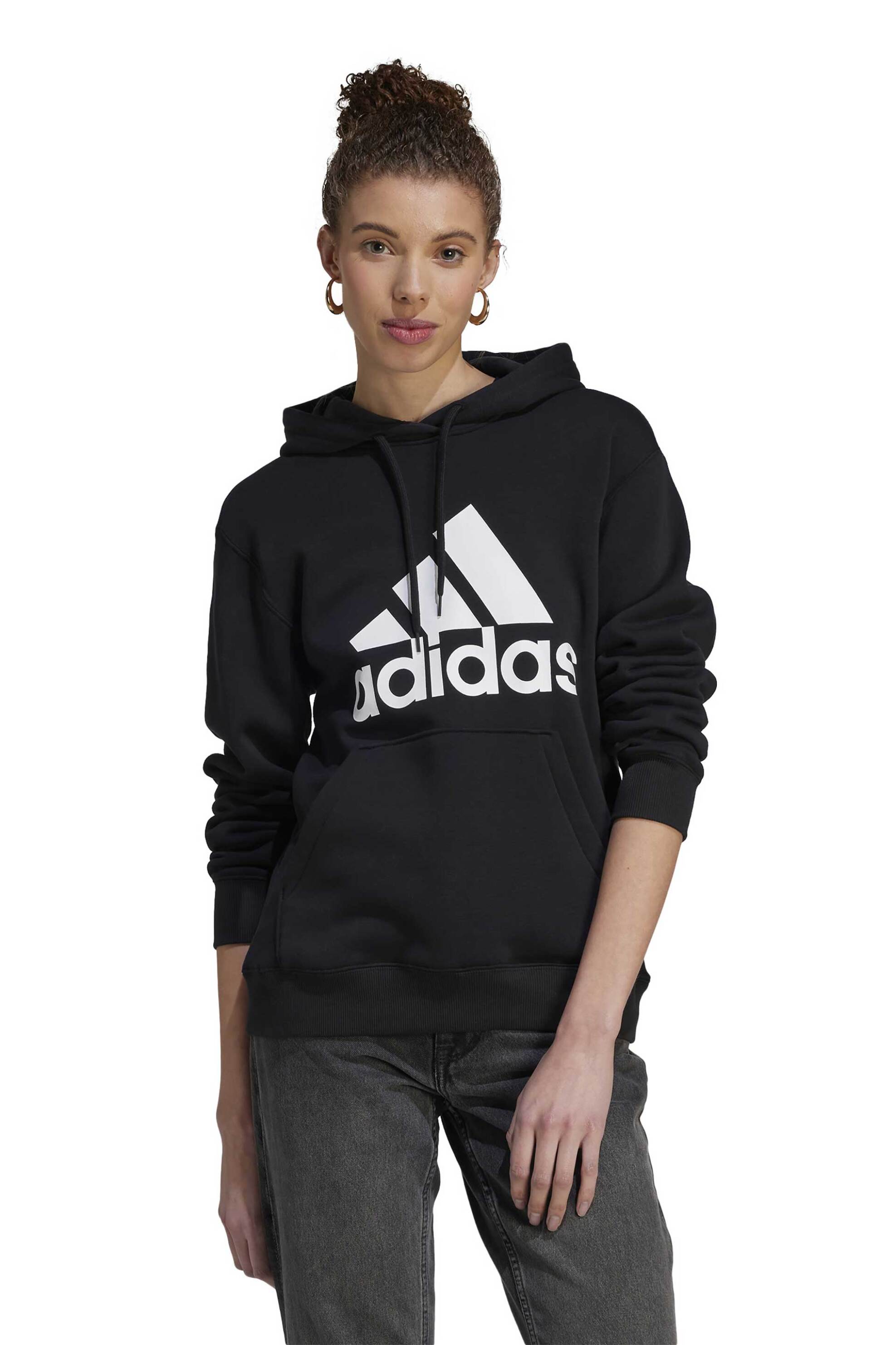 Adidas Adidas γυναικεία μπλούζα φούτερ με graphic logo print Regular Fit - HZ2984 Μαύρο 2025