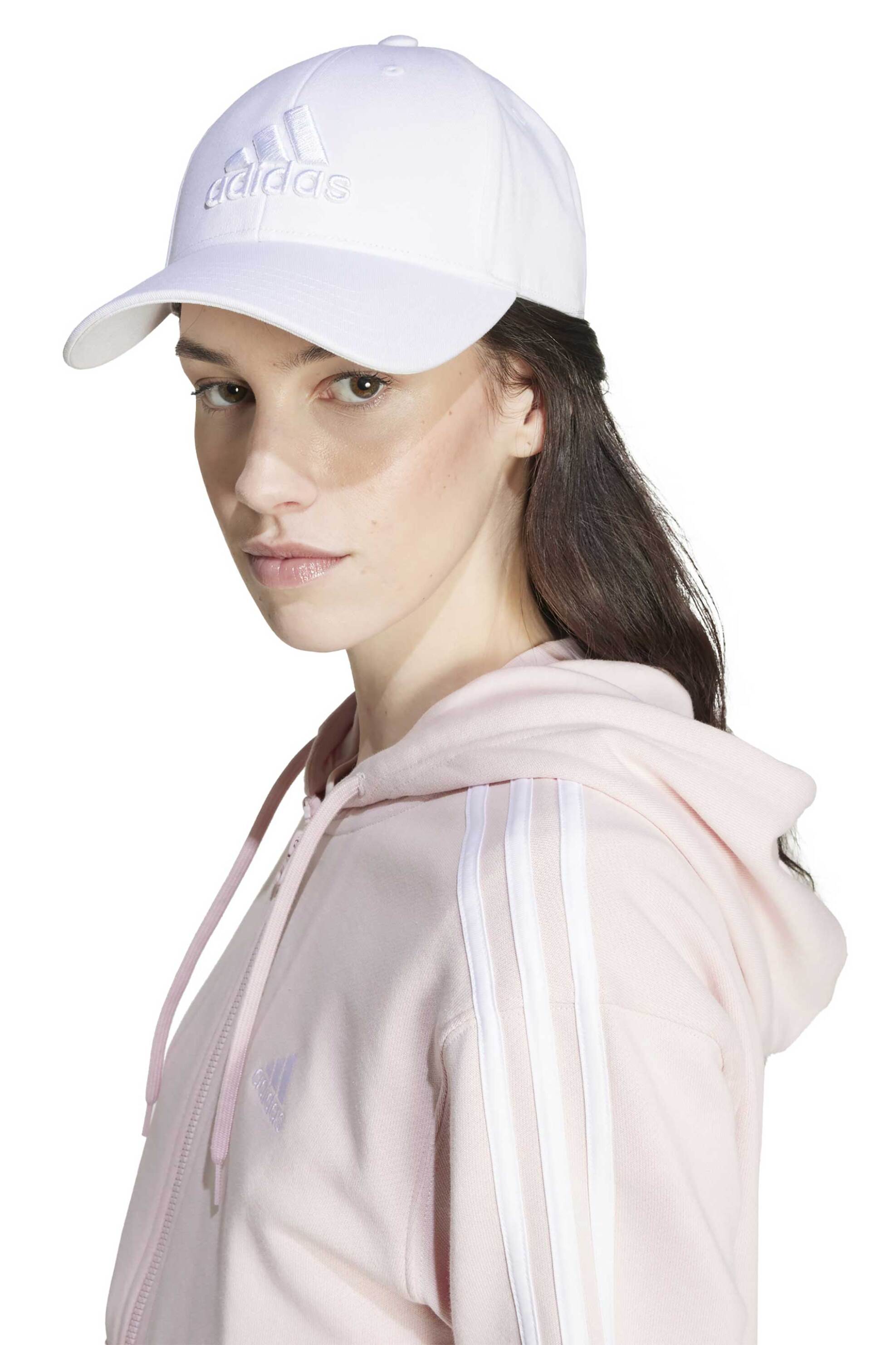 Adidas γυναικεία ζακέτα φούτερ μονόχρωμη με λογότυπο Regular Fit - IY4217 Ροζ Ανοιχτό φωτογραφία