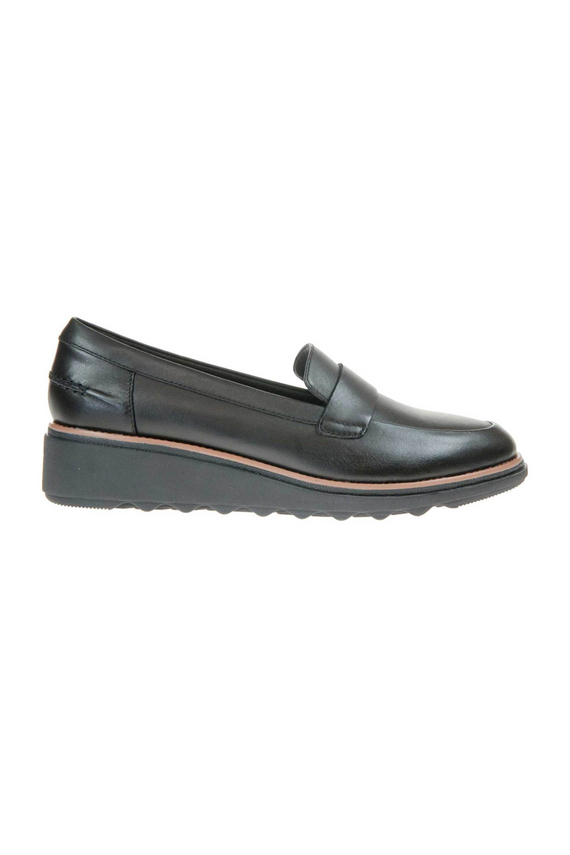  Clarks γυναικεία δερμάτινα loafers ''Sharon Gracie'' - 26156816 Μαύρο 2025