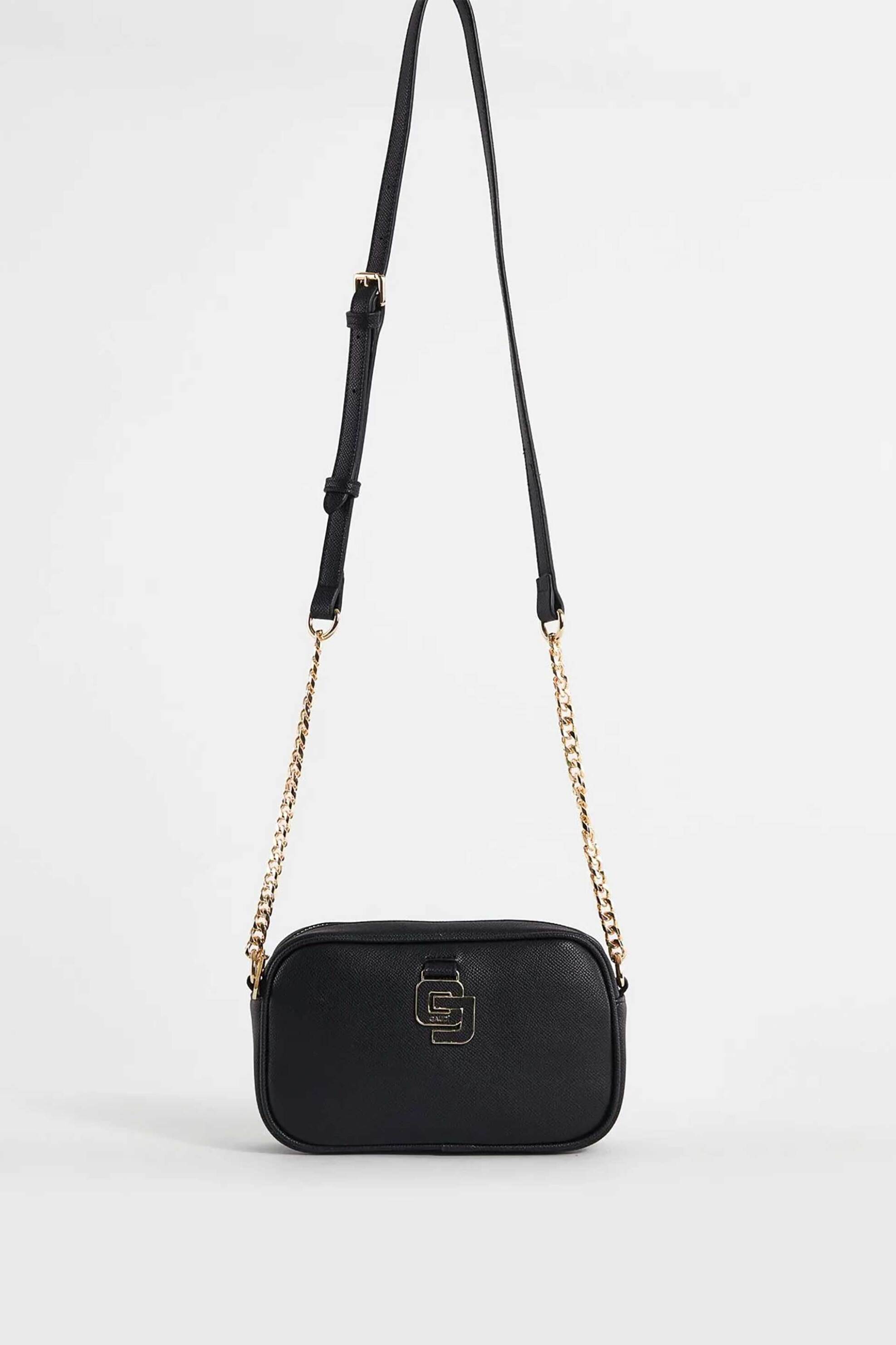 GAUDÍ Gaudi γυναικεία τσάντα crossbody faux leather με ανάγλυφο λογότυπο - V4AI-11892 Μαύρο 2025