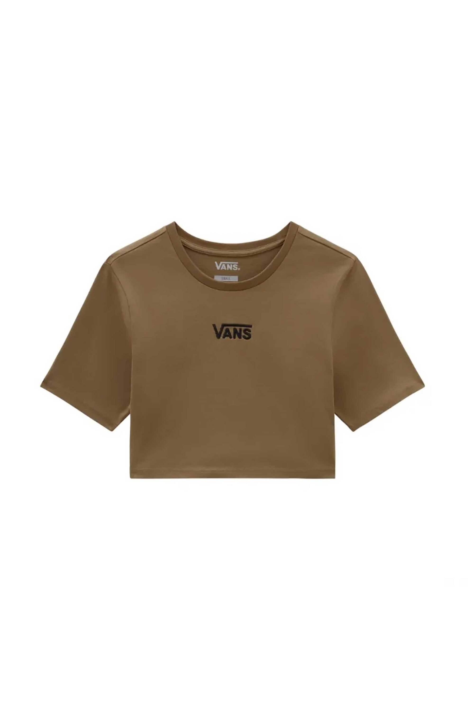 VANS Vans γυναικείο crop T-shirt "Crew Crop II'' - VN000HHMC9J1 Χακί