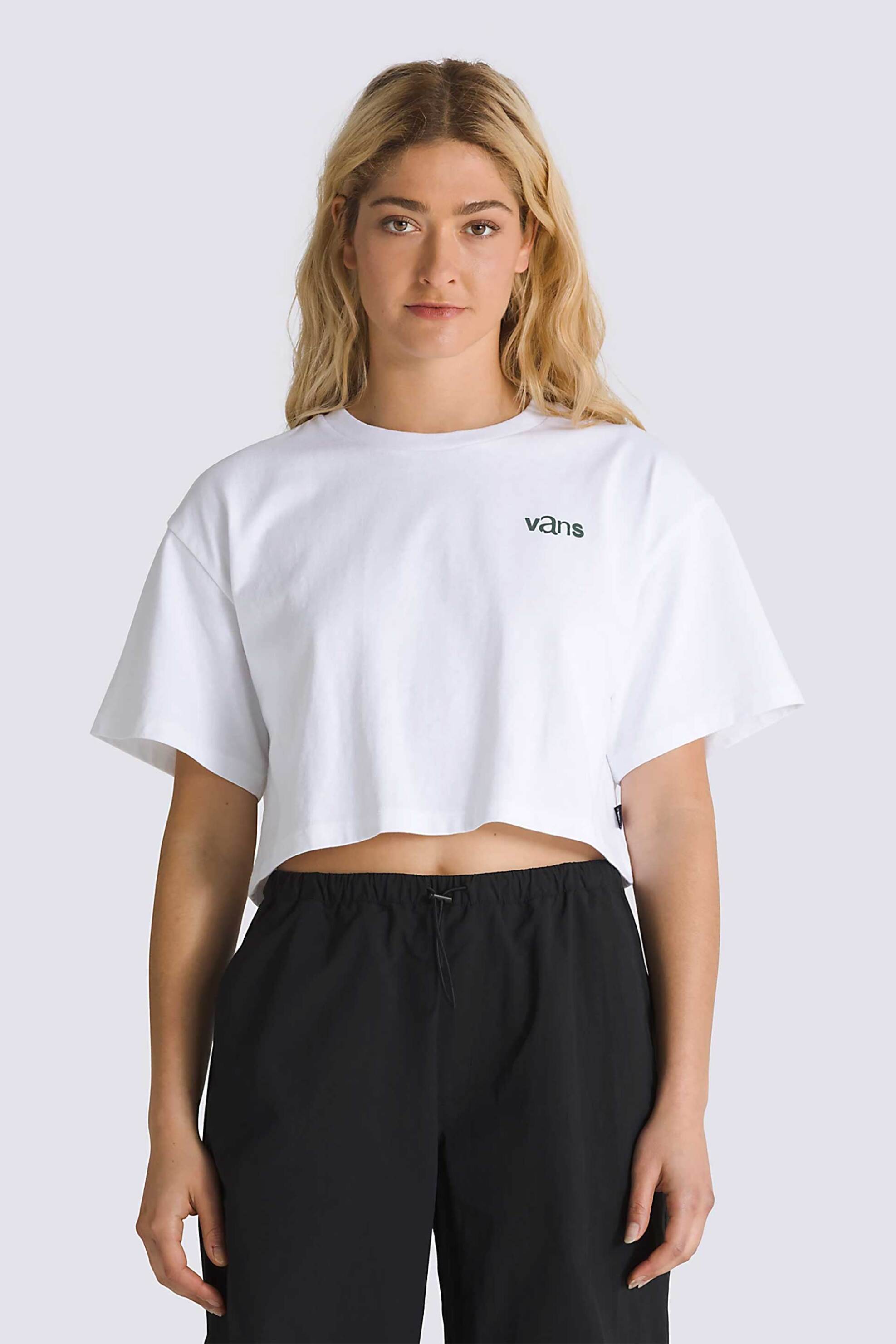 VANS Vans γυναικείο crop T-shirt "Prefernce Relaxed Crop" - VN000HGNWHT1 Λευκό