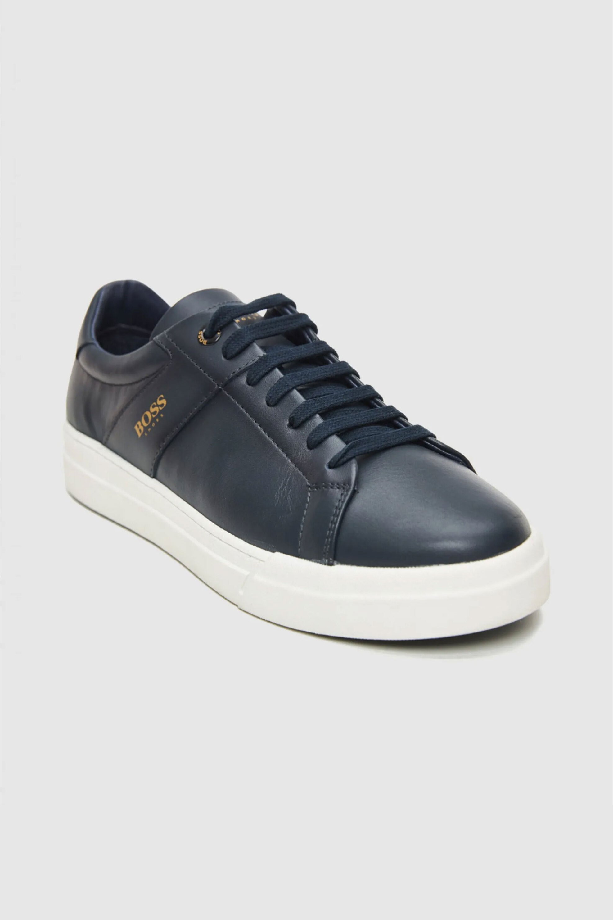 Boss Shoes ανδρικά δερμάτινα sneakers - AC121 Μπλε Σκούρο φωτογραφία