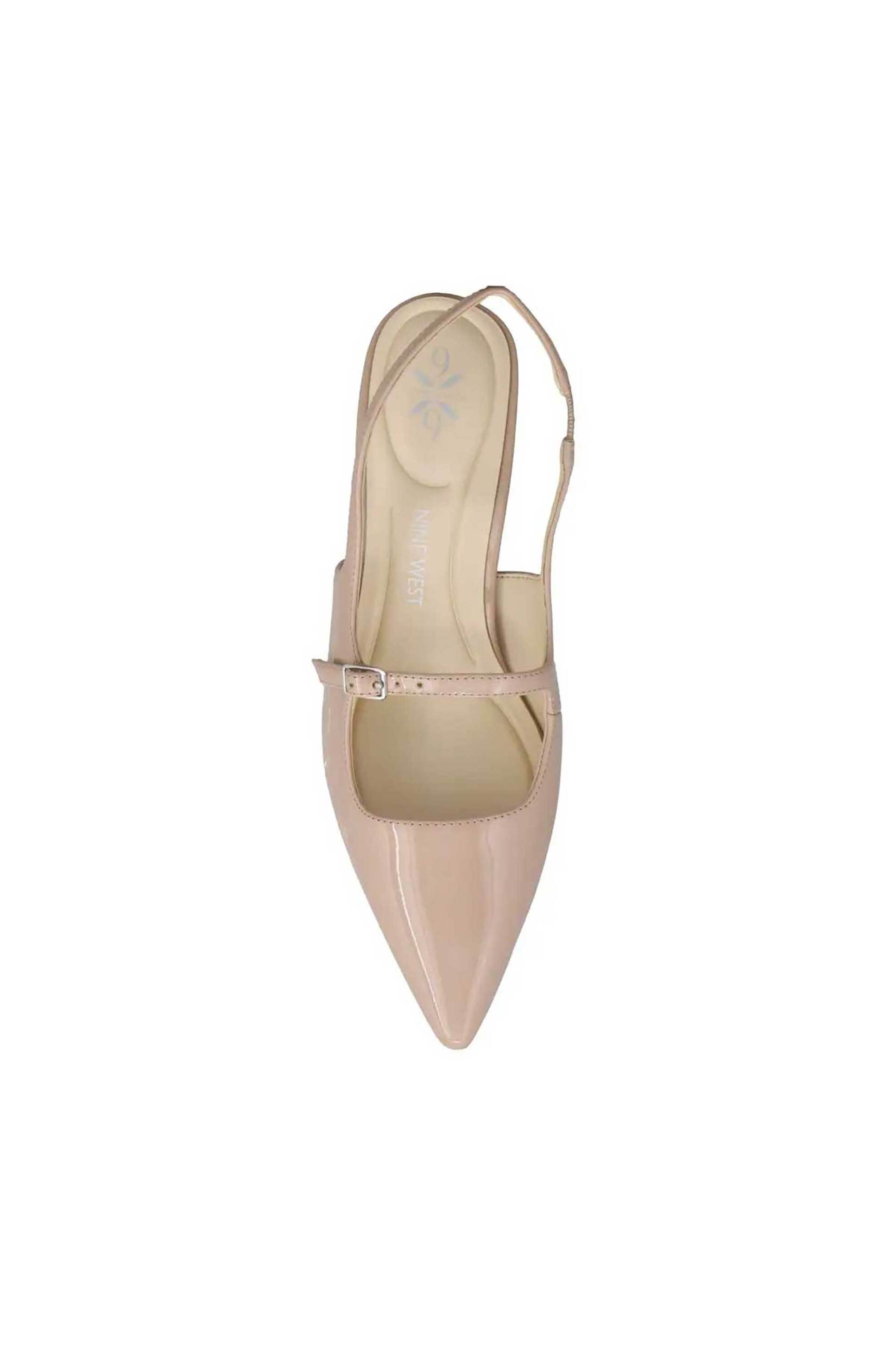 Nine West γυναικείες γόβες λουστίνι slingbacks - CALUN9X93 01 Μπεζ φωτογραφία