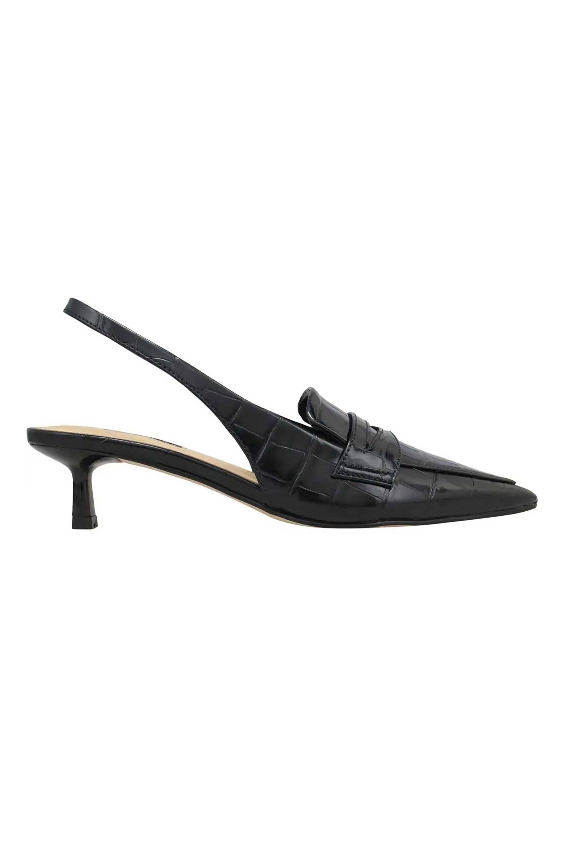  Nine West γυναικείες γόβες croco slingbacks - CHARLOT3 01 Μαύρο 2025