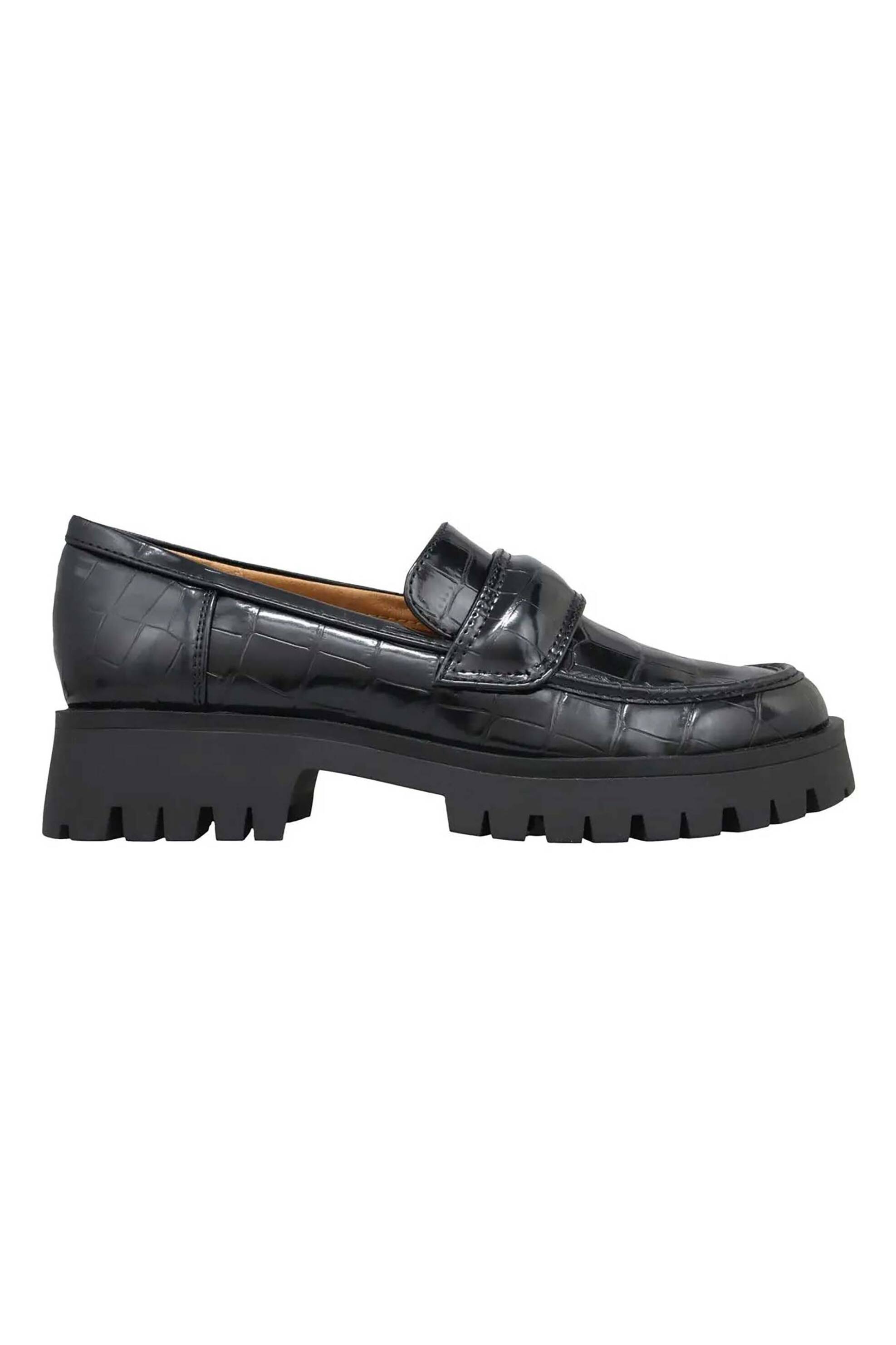  Nine West γυναικεία loafers με croco - GARREN3 06 Μαύρο 2025