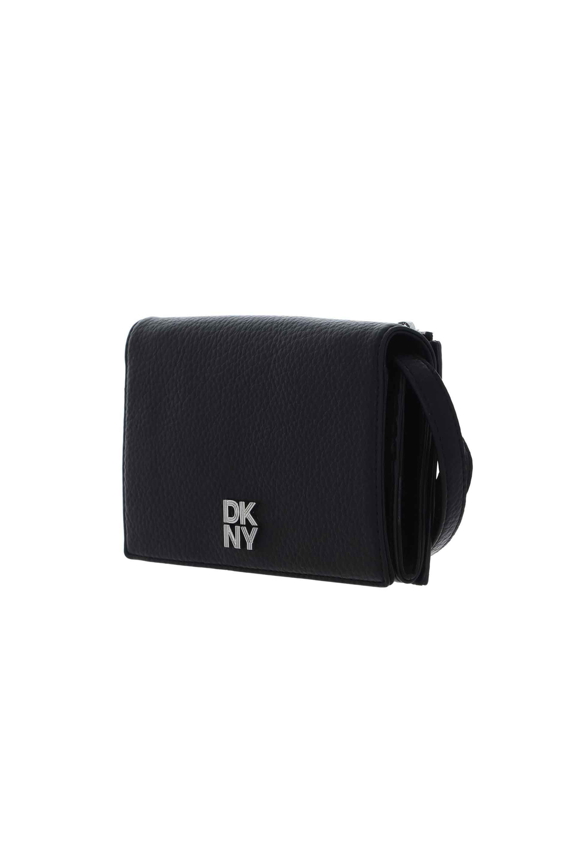 DKNY γυναικείο τσαντάκι clutch με μεταλλικό λογότυπο "Etta" - R445AH95 Μαύρο φωτογραφία