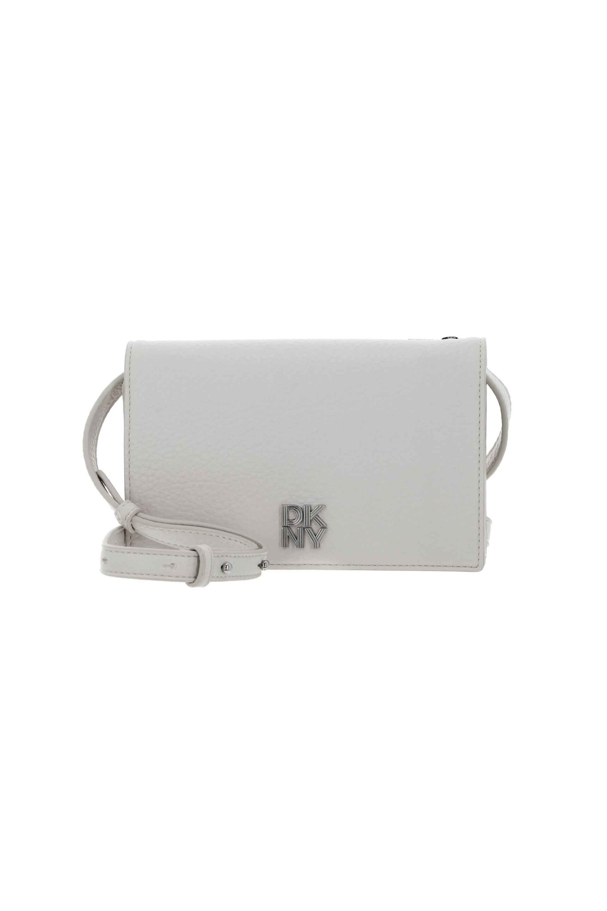 DKNY DKNY γυναικείο τσαντάκι clutch με μεταλλικό λογότυπο "Etta" - R445AH95 Εκρού