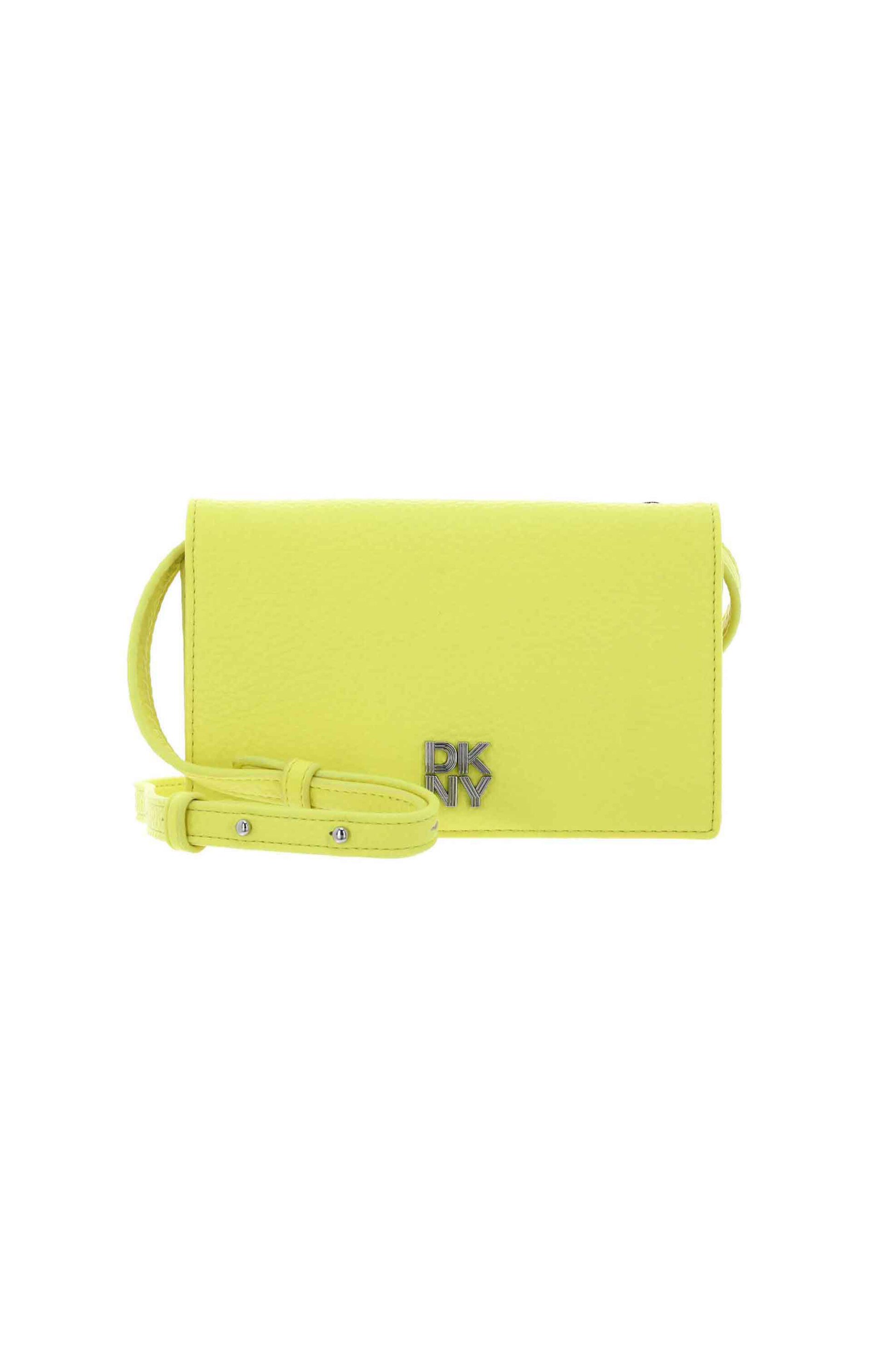 DKNY γυναικείο τσαντάκι clutch με μεταλλικό λογότυπο "Etta" - R445AH95 Κίτρινο φωτογραφία