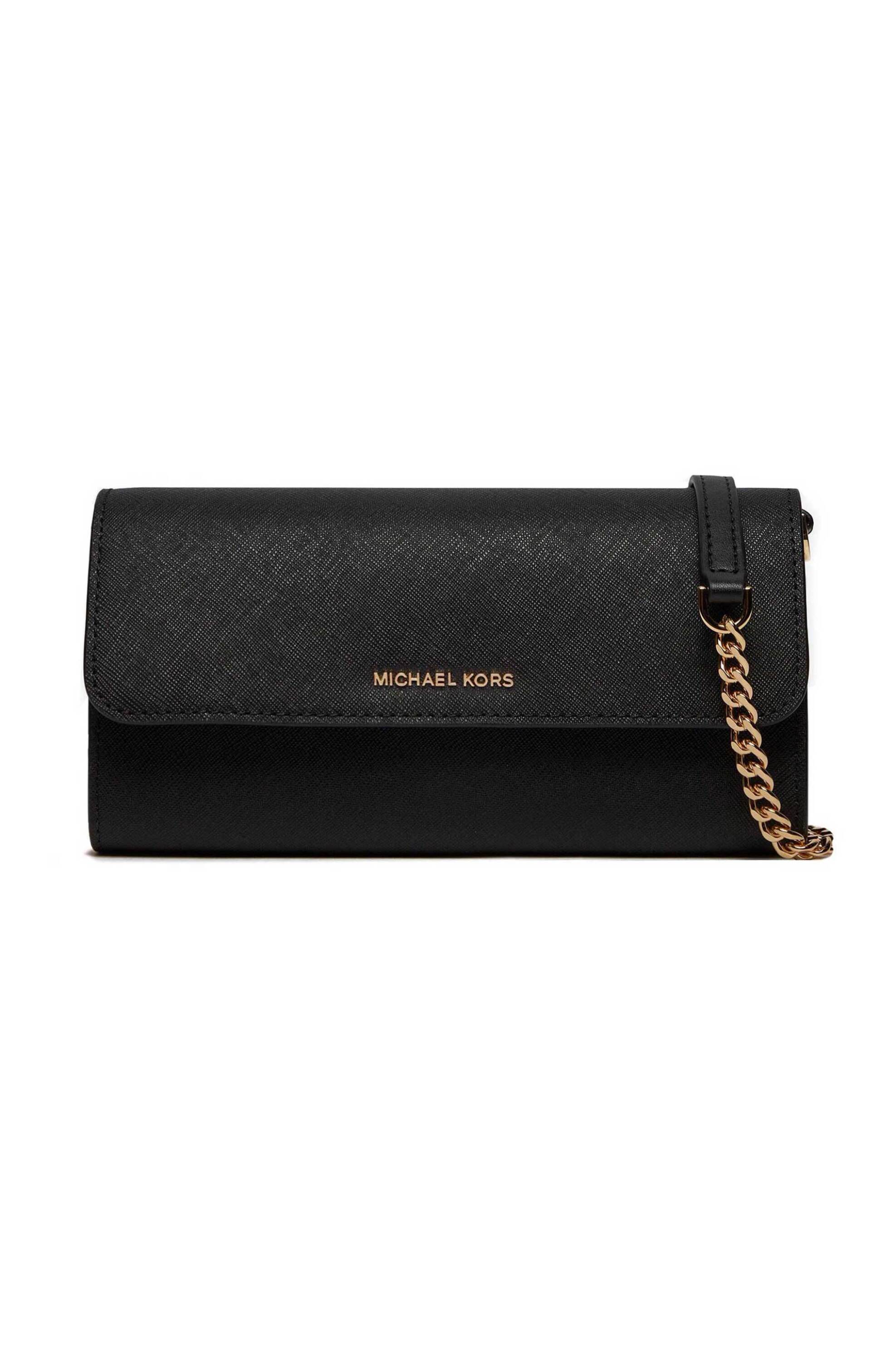  Michael Kors γυναικείο δερμάτινο τσαντάκι crossbody με μεταλλικό logo 