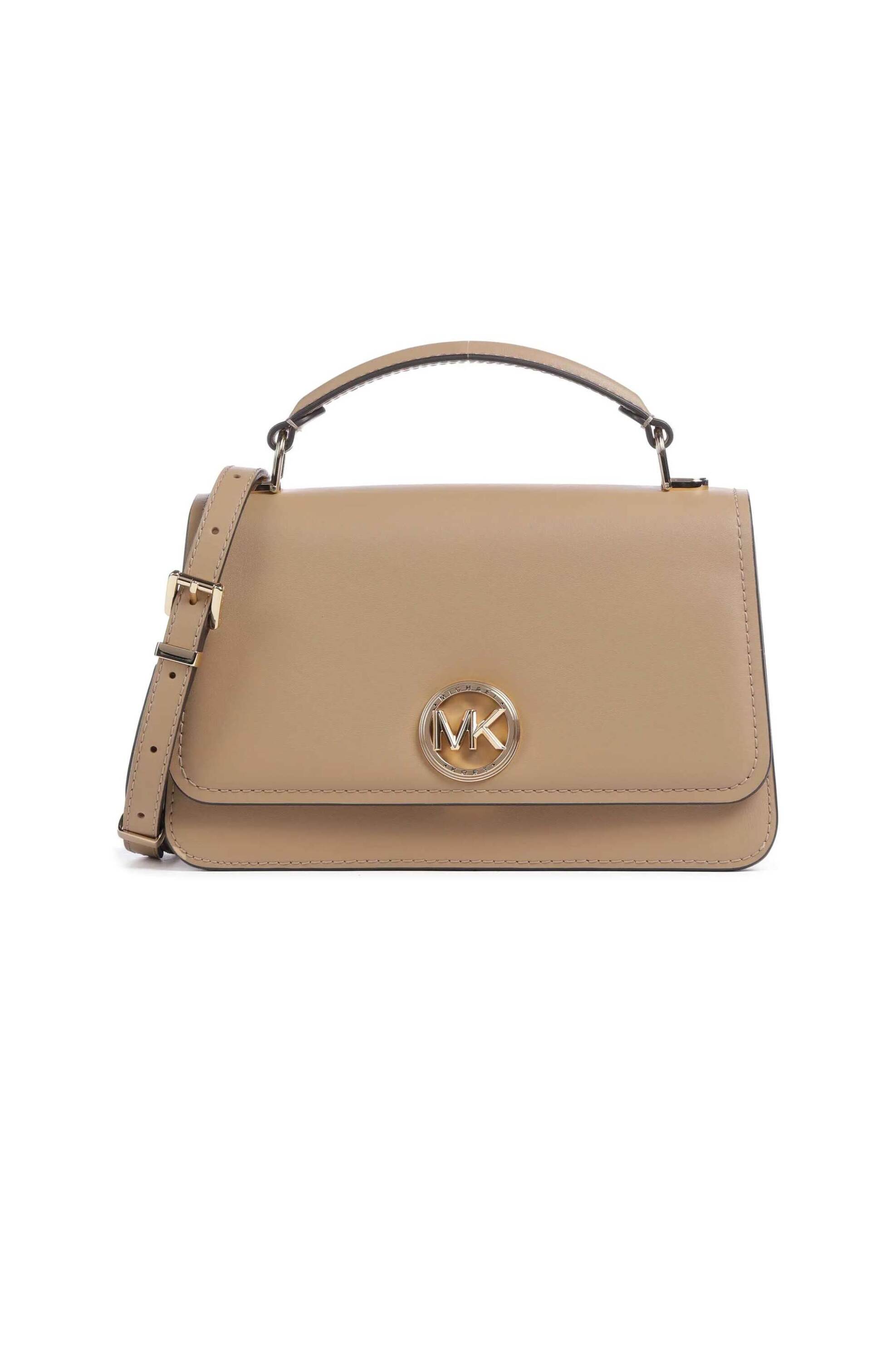  Michael Kors γυναικεία δερμάτινη τσάντα crossbody με μεταλλικό monogram 