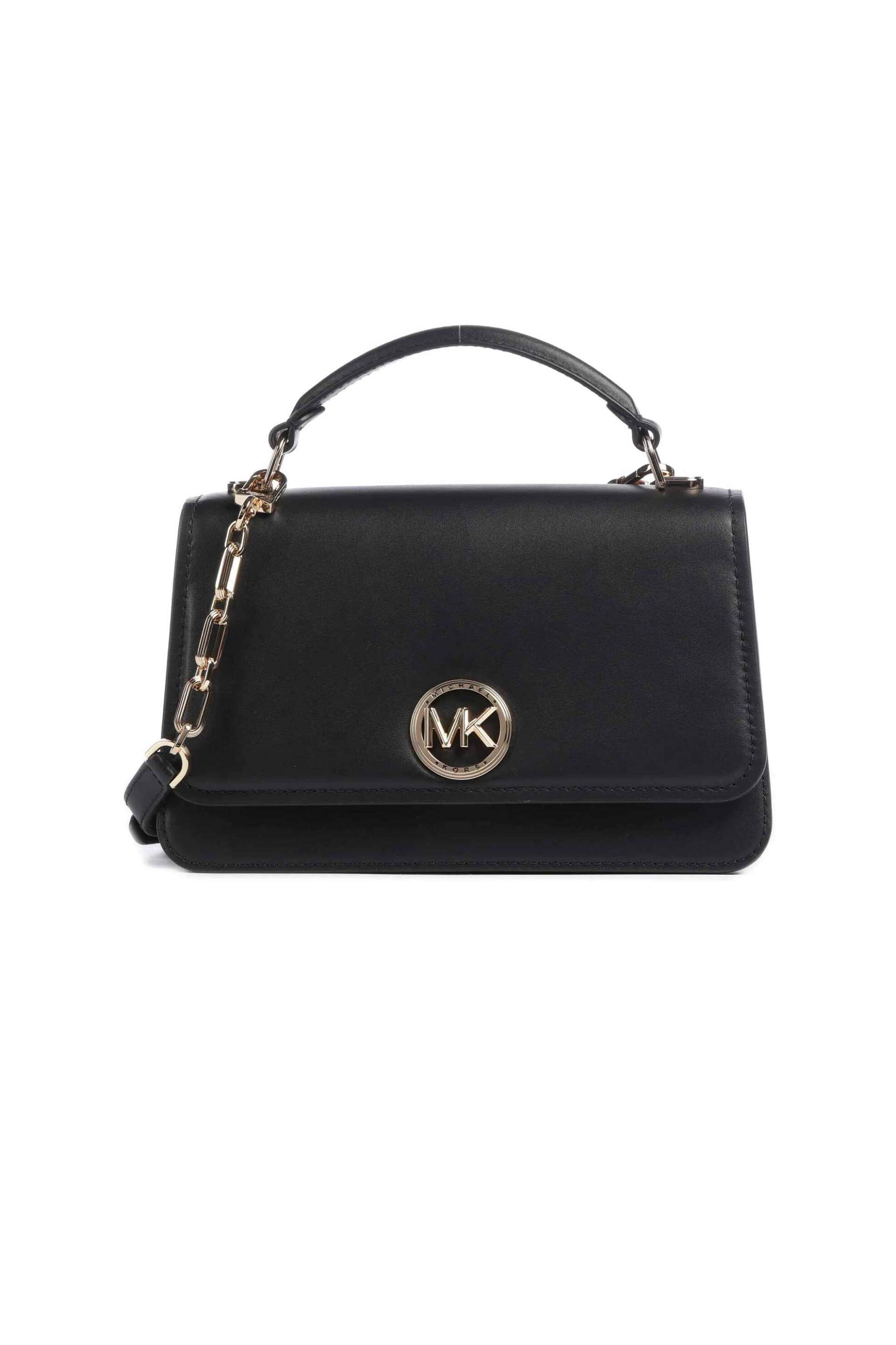  Michael Kors γυναικεία δερμάτινη τσάντα crossbody με μεταλλικό monogram 