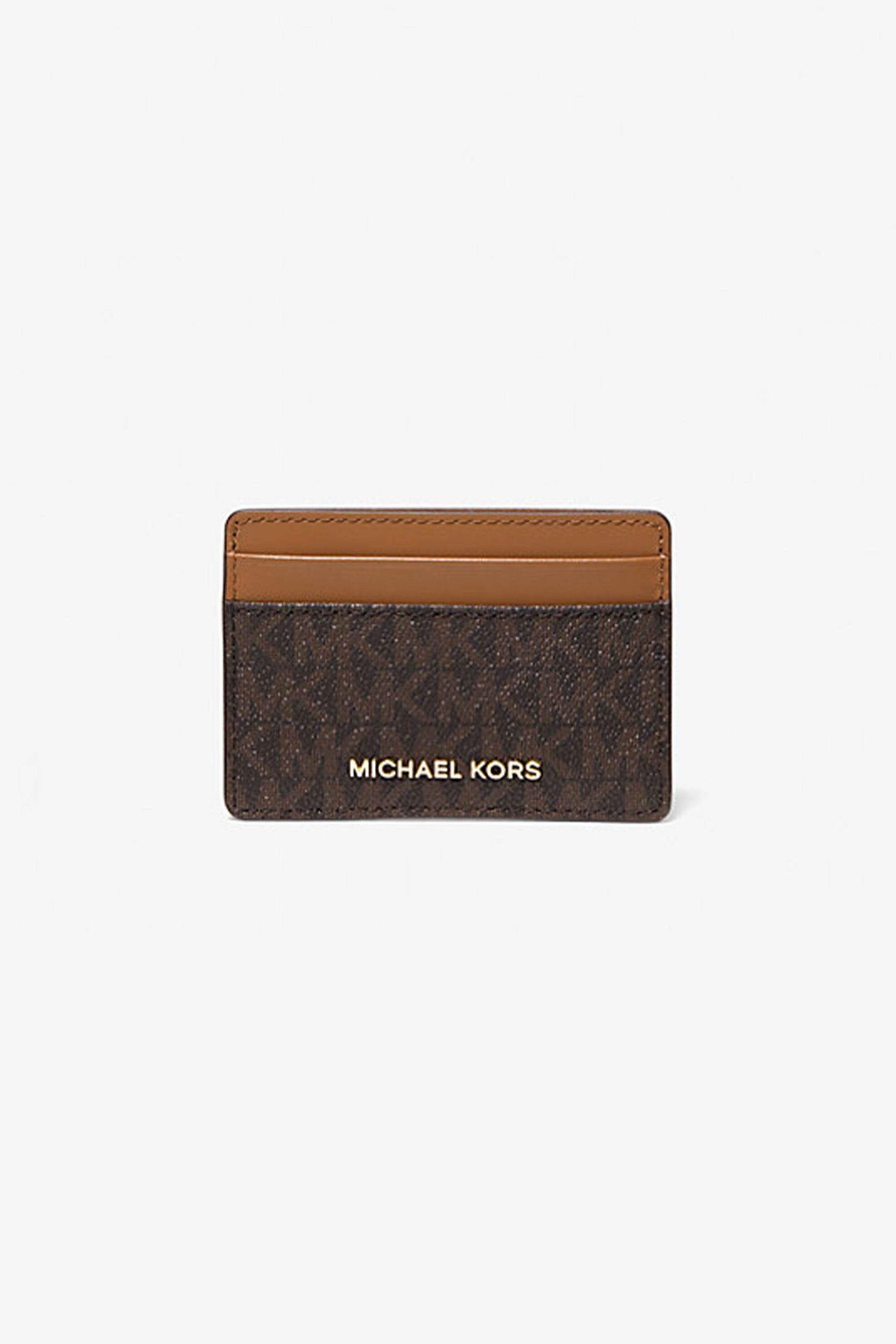  Michael Kors γυναικεία θήκη για κάρτες με μεταλλικό λογότυπο - 32F1GJ6D0B Καφέ 2025