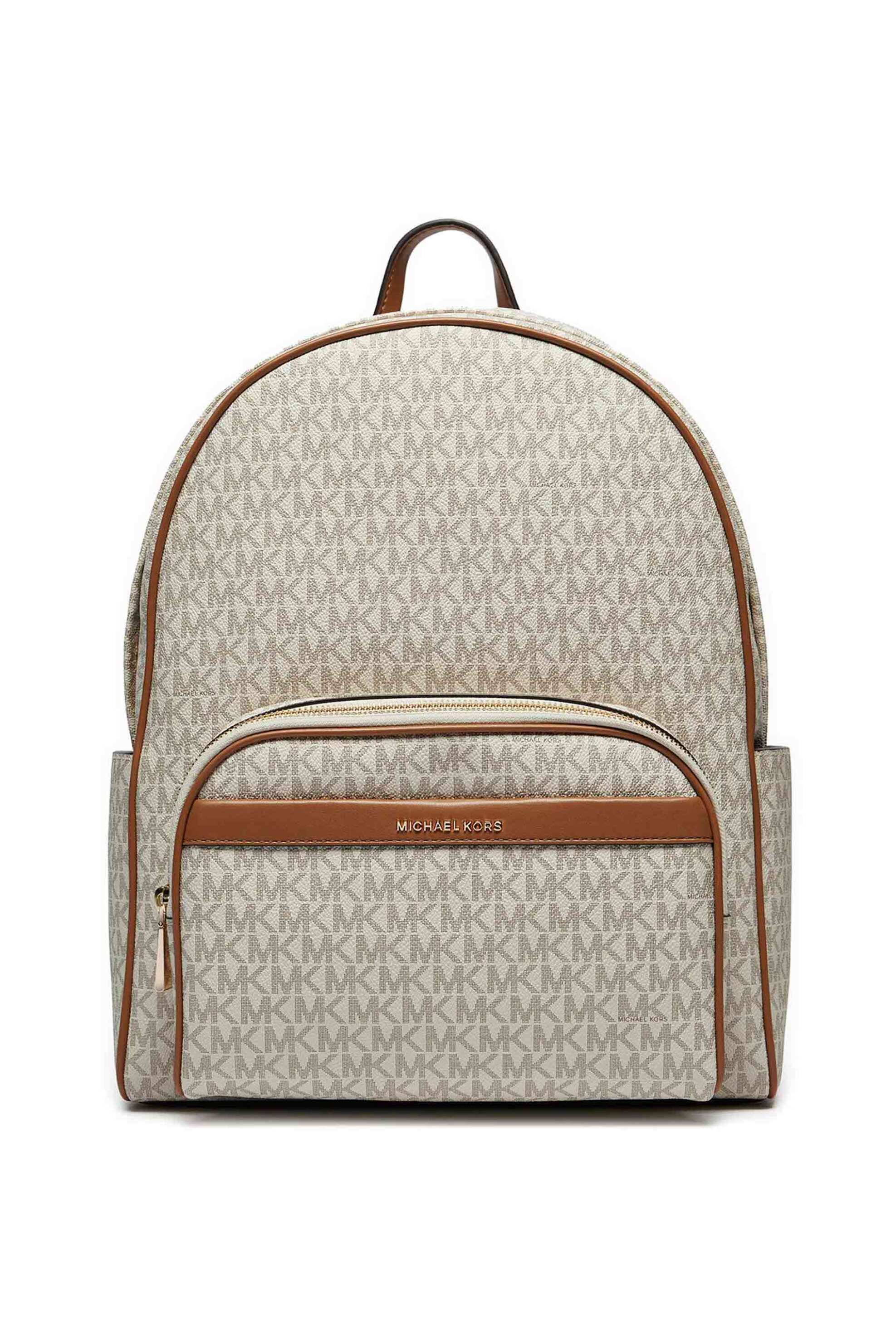 MICHAEL KORS Michael Kors γυναικείο δερμάτινο backpack με all-over monogram - 30T4G8XB7B Εκρού