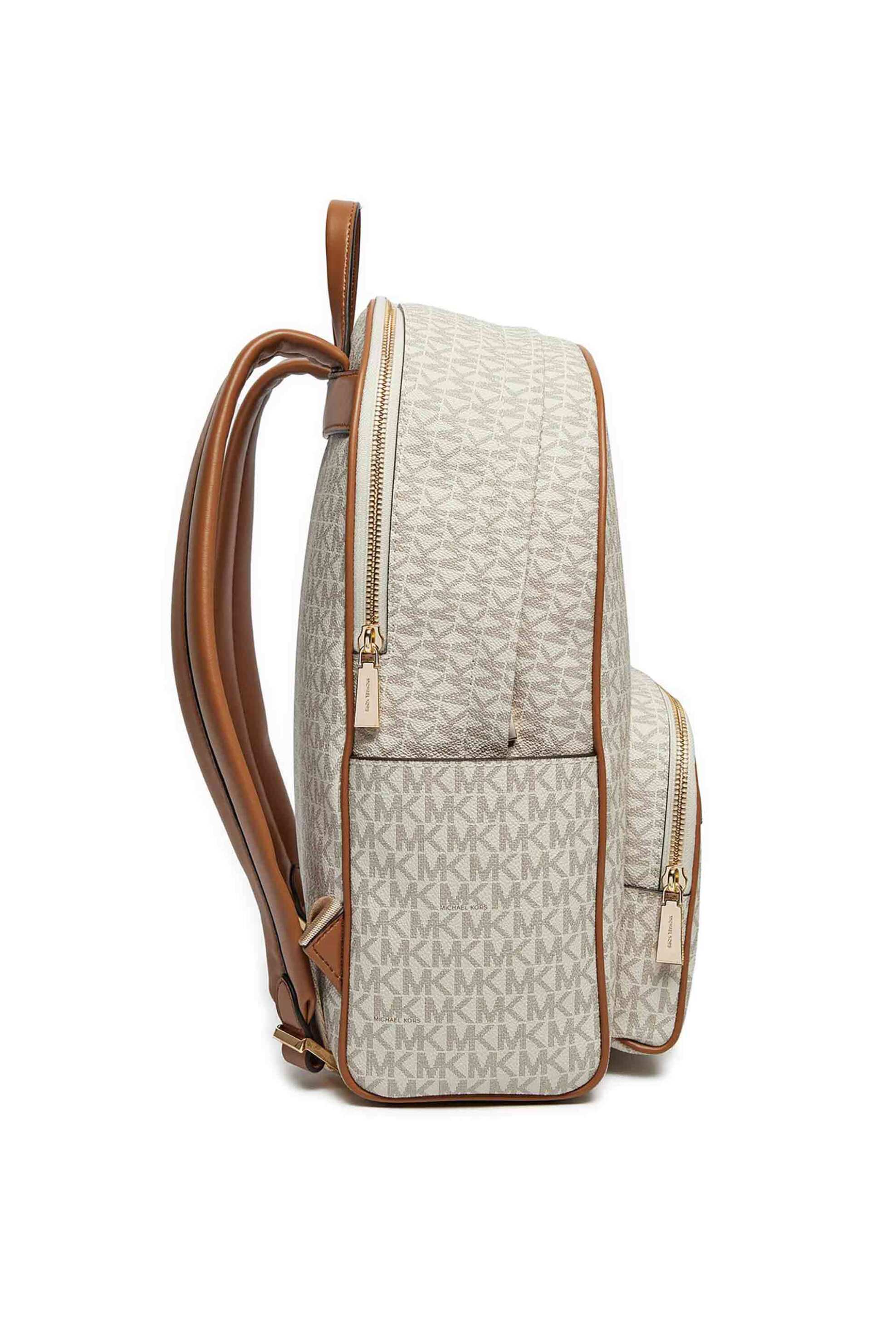 Michael Kors γυναικείο δερμάτινο backpack με all-over monogram - 30T4G8XB7B Εκρού φωτογραφία