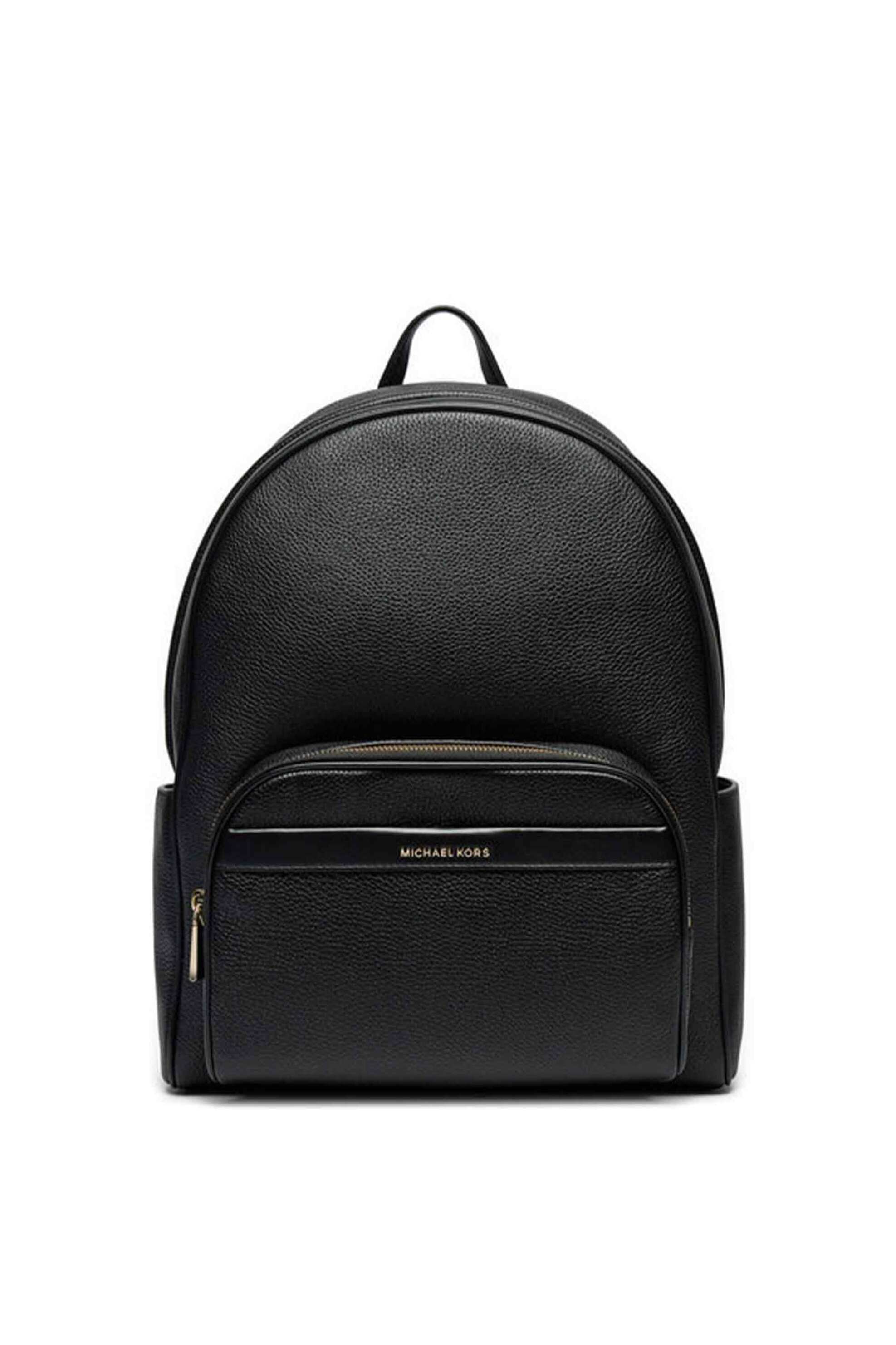 MICHAEL KORS Michael Kors γυναικείο δερμάτινο backpack με μεταλλικό λογότυπο - 30T4G8XB7L Μαύρο