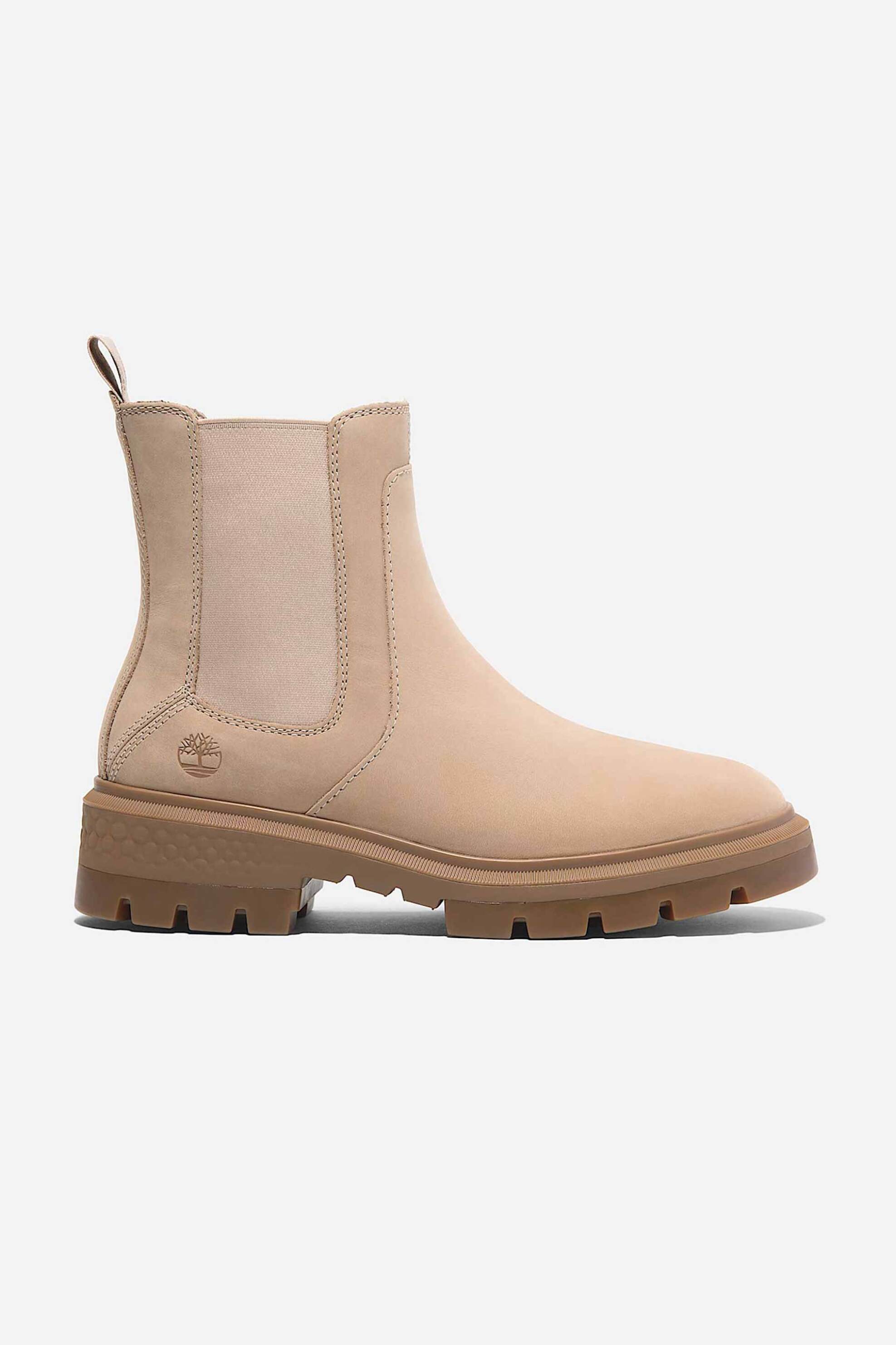 Timberland Timberland γυναικεία μποτάκια από δέρμα suede μονόχρωμα με ανάγλυφο λογότυπο 