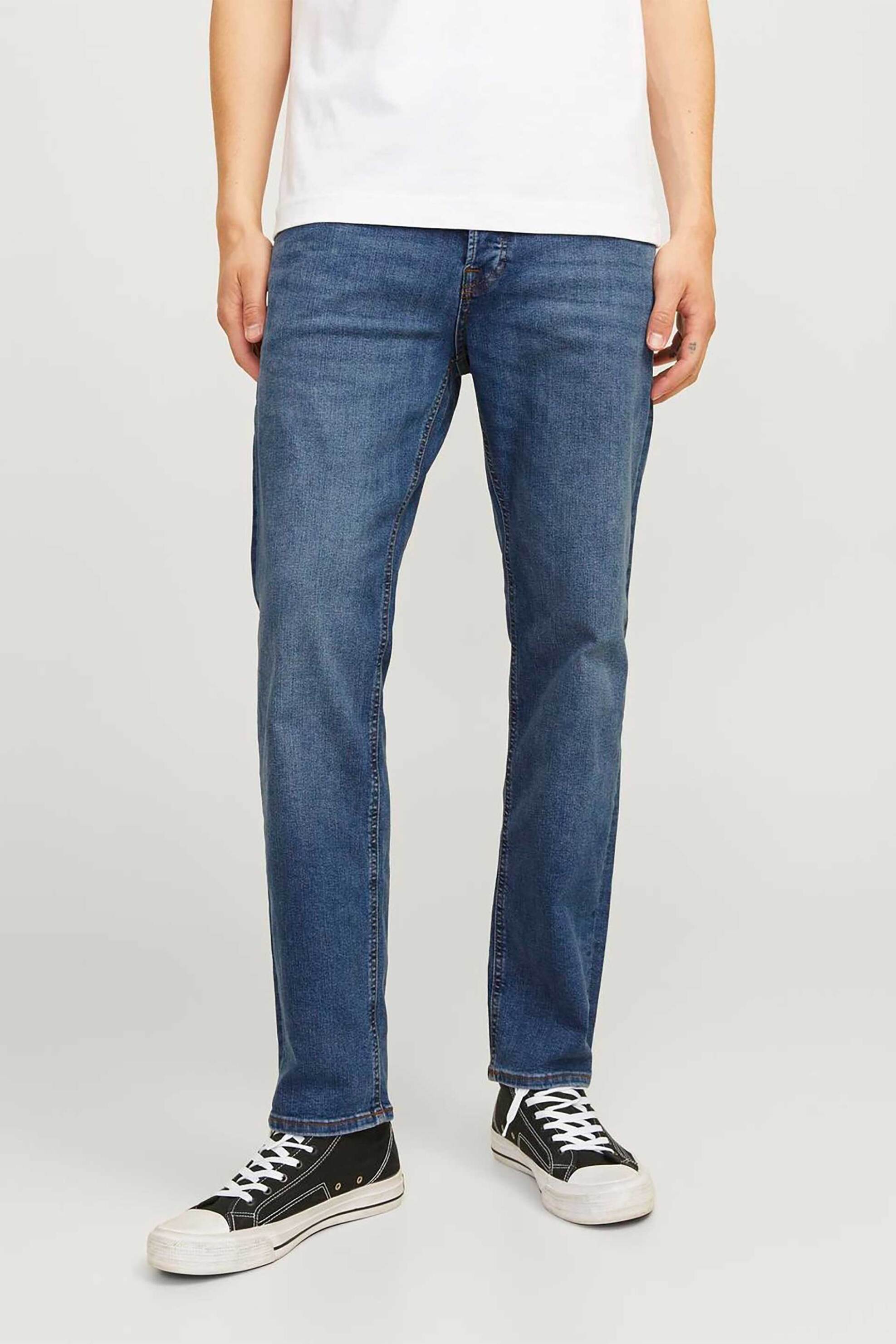 JACK & JONES ανδρικό τζιν παντελόνι πεντάτσεπο Tapered Fit - 12246914 Denim Blue φωτογραφία