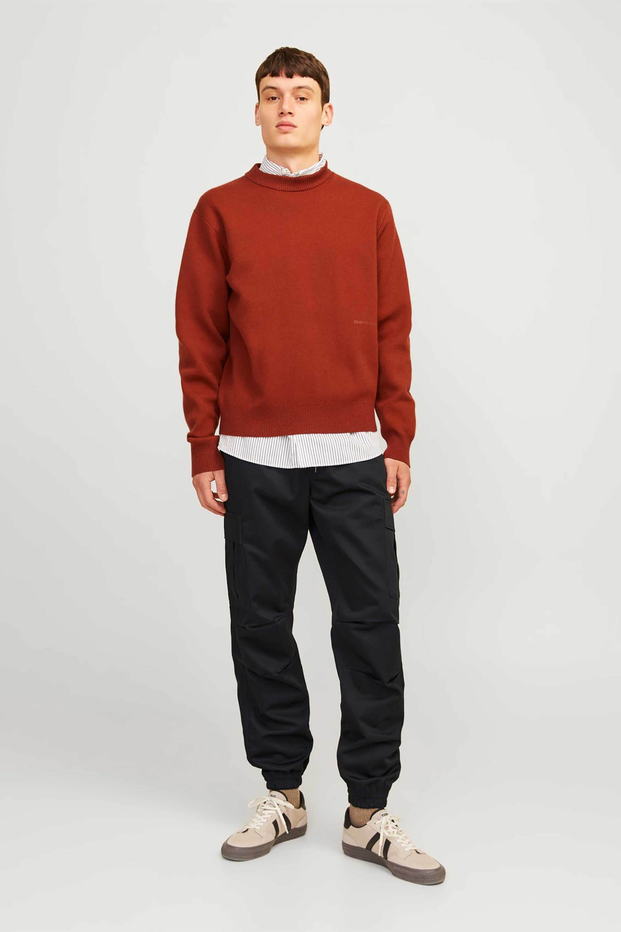 JACK & JONES JACK & JONES ανδρικό cargo παντελόνι Relaxed Fit - 12258324 Μαύρο