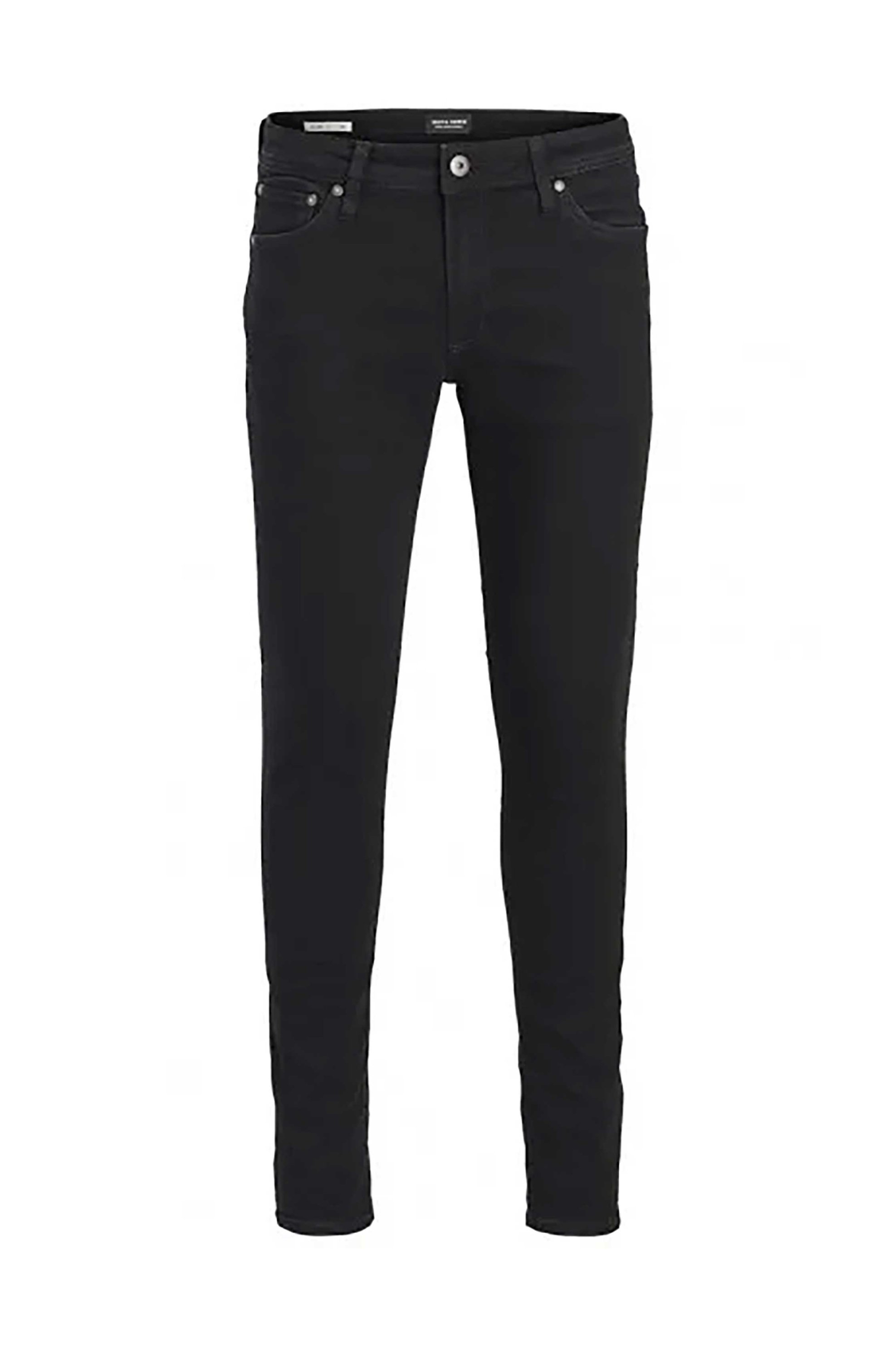 JACK & JONES JACK & JONES ανδρικό τζιν παντελόνι πεντάτσεπο Slim Fit - 12270563 Μαύρο