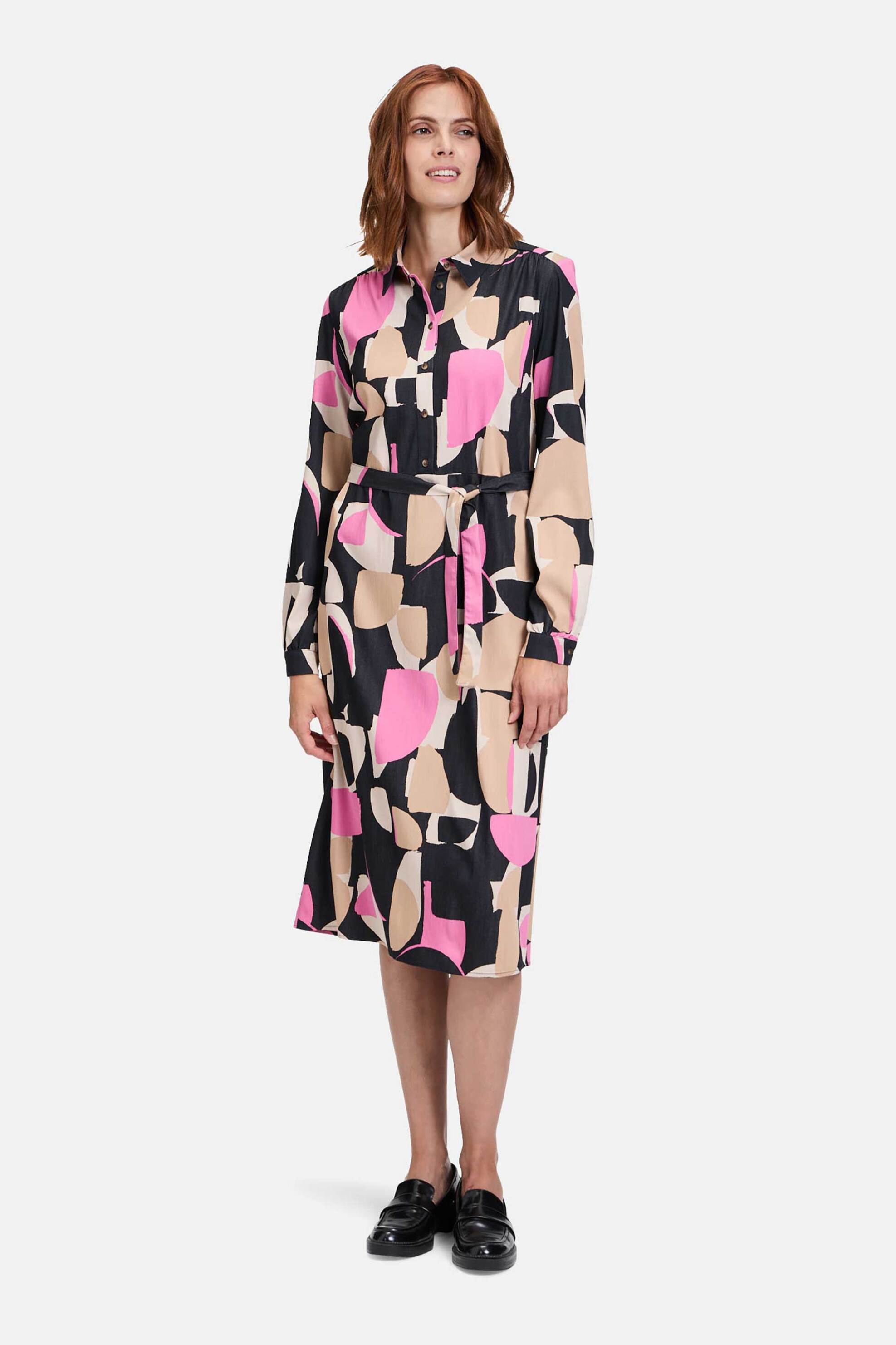 BETTY & CO BETTY & CO γυναικείο midi φόρεμα με all-over print - 1556/3262 Μαύρο