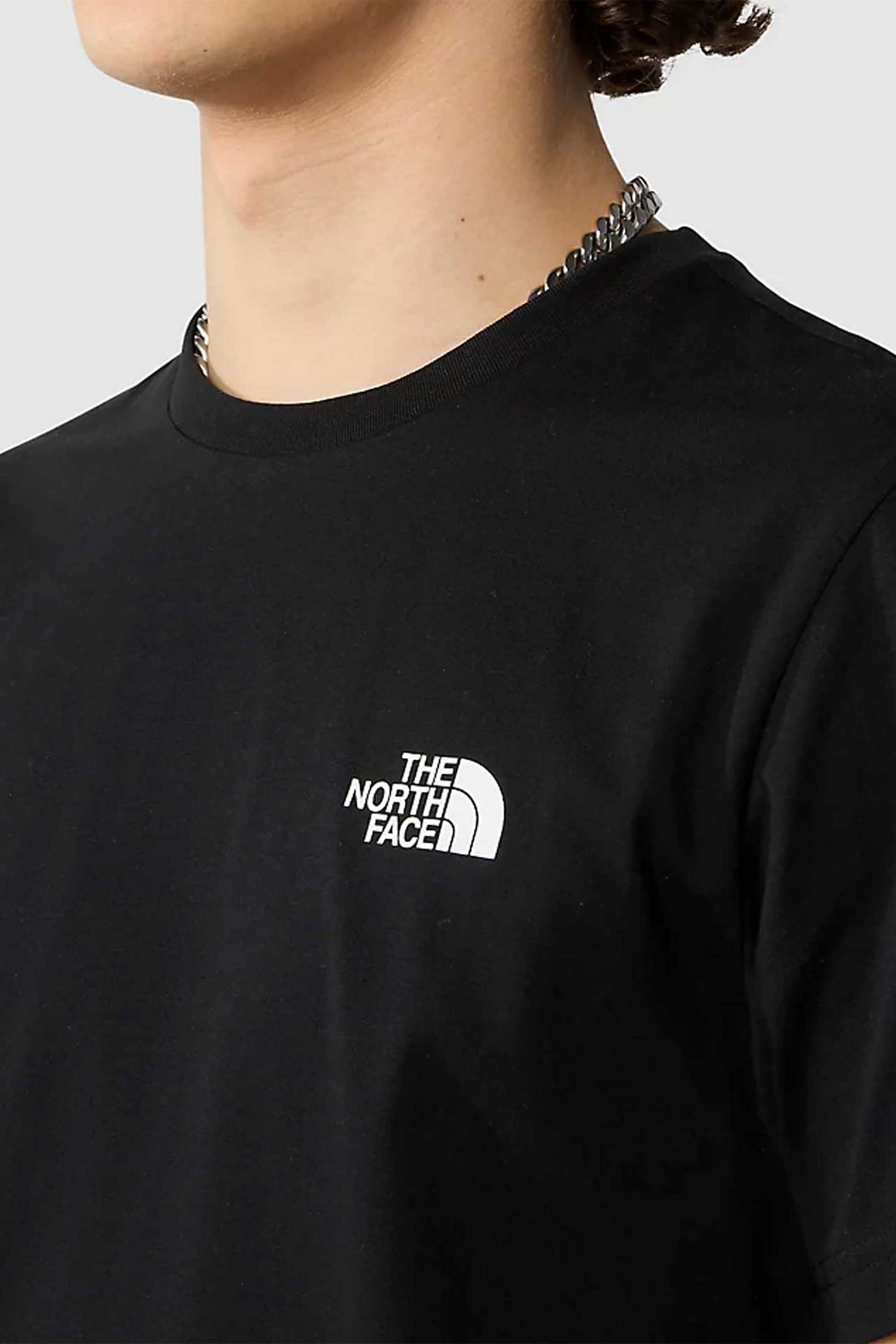 The North Face ανδρικό T-shirt μονόχρωμο με logo prints και logo loop label "Simple Dome" - NF0A87NGJK31 Μαύρο φωτογραφία