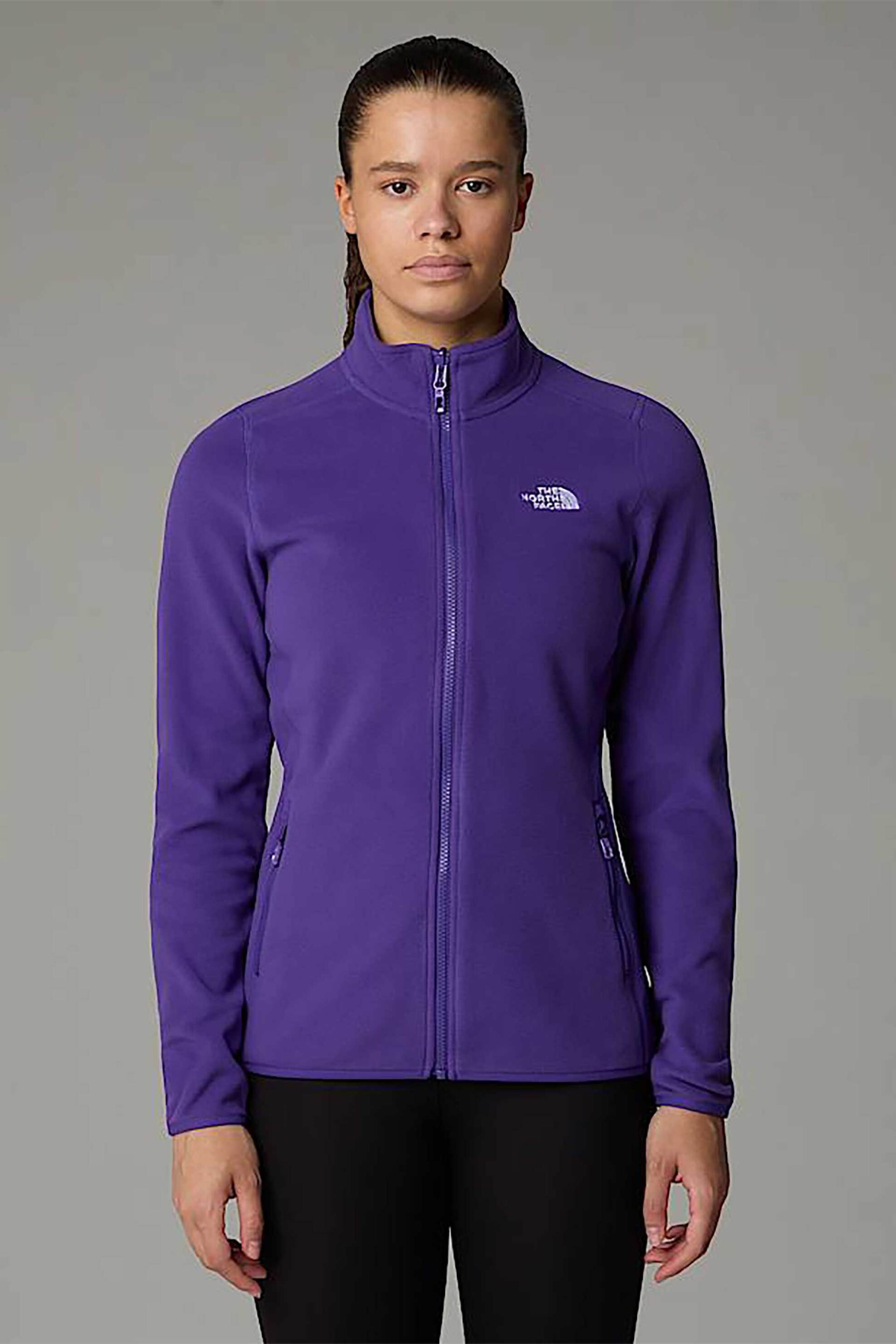 THE NORTH FACE The North Face γυναικεία ζακέτα fleece μονόχρωμη με λογότυπο - NF0A855ONL41 Μοβ