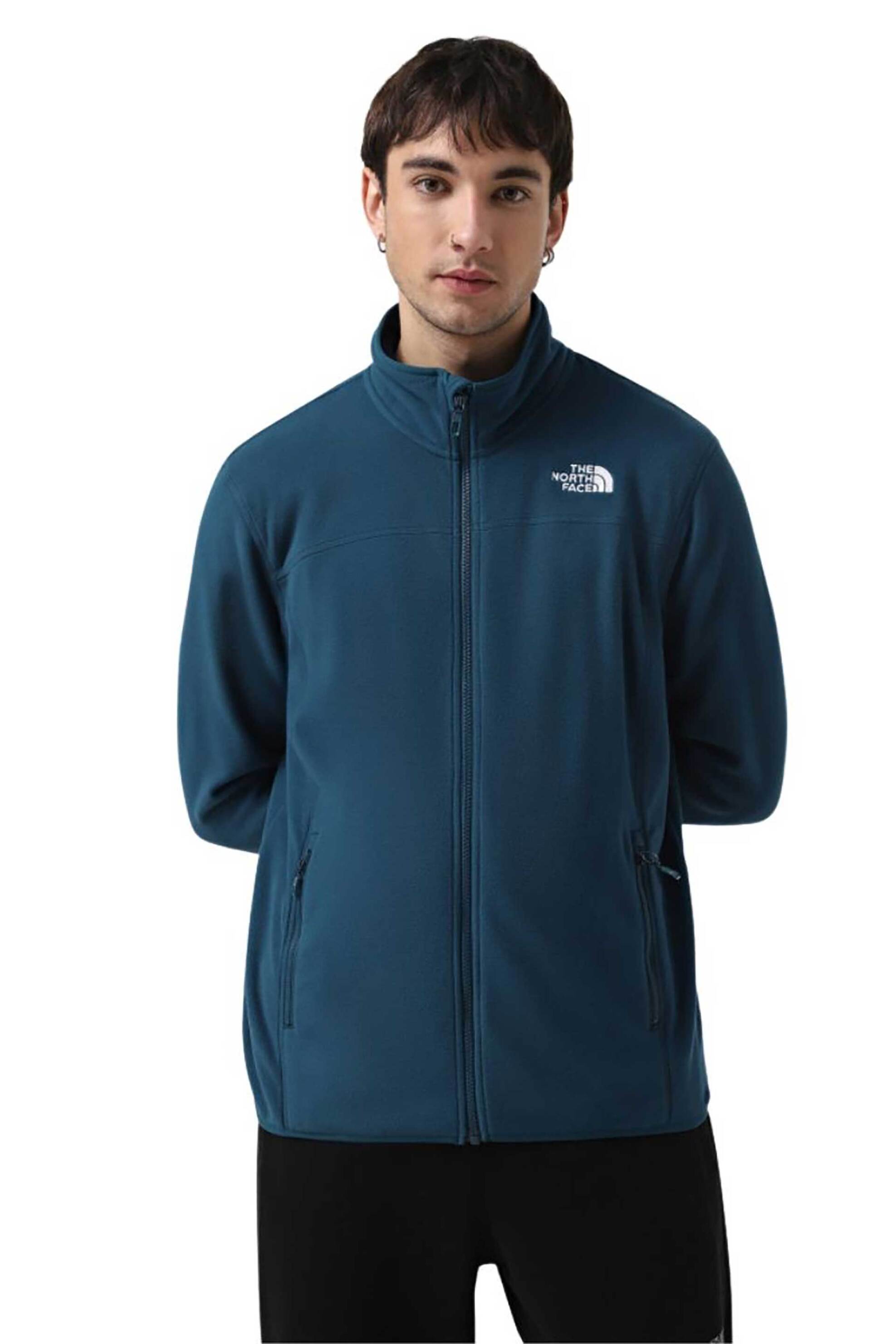 THE NORTH FACE The North Face ανδρική fleece ζακέτα με λογότυπο - NF0A855X1NO1 Πετρόλ