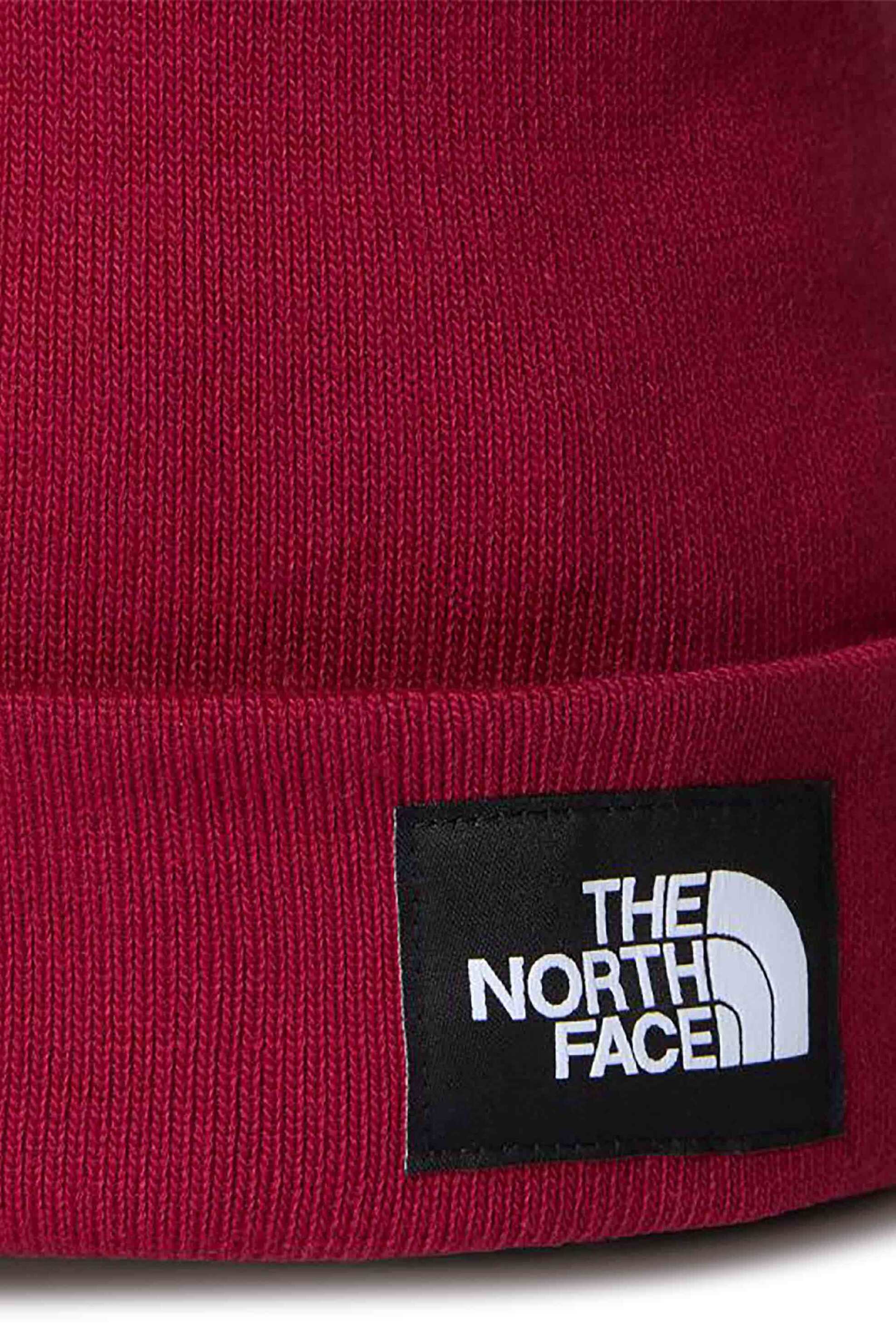 The North Face unisex σκούφος μονόχρωμος με logo patch "Dock Worker" - NF0A3FNT1IX1 Κόκκινο φωτογραφία