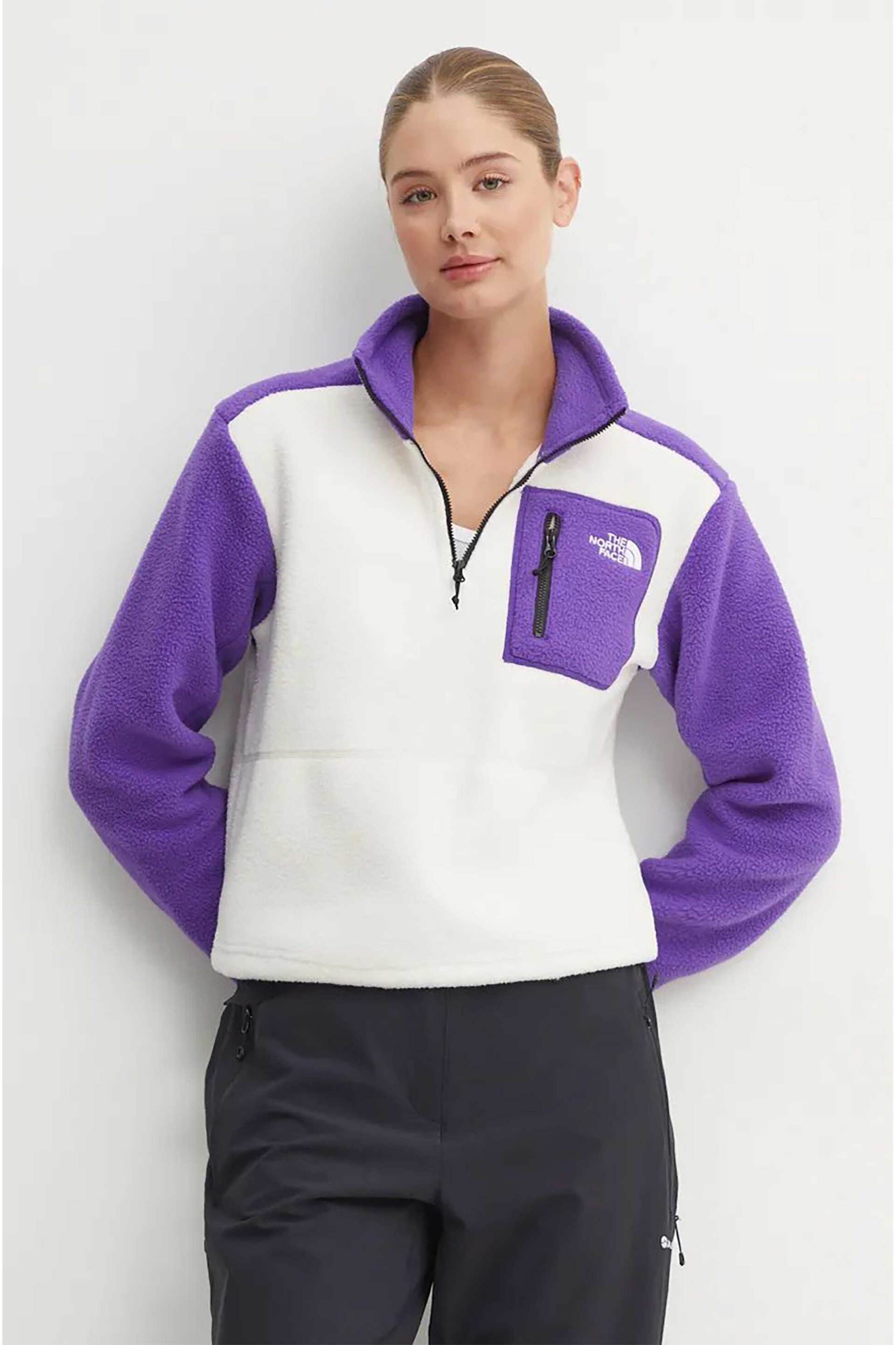 The North Face The North Face γυναικείο fleece με φερμουάρ 1/2 - NF0A88439IA1 Μοβ 2025