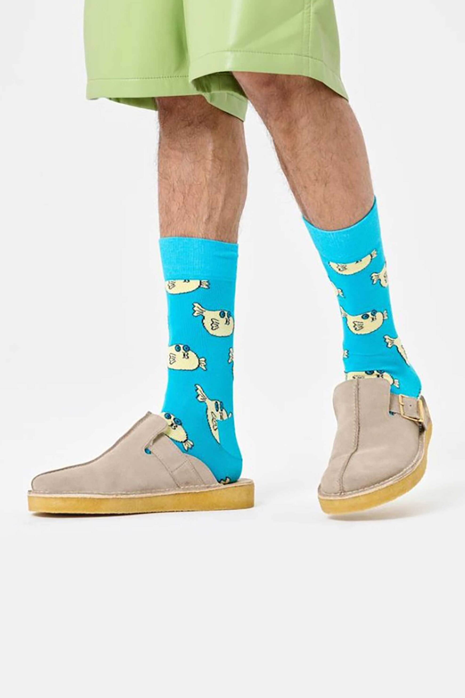 Happy Socks unisex κάλτσες "Blowfish" - P002581 Γαλάζιο φωτογραφία