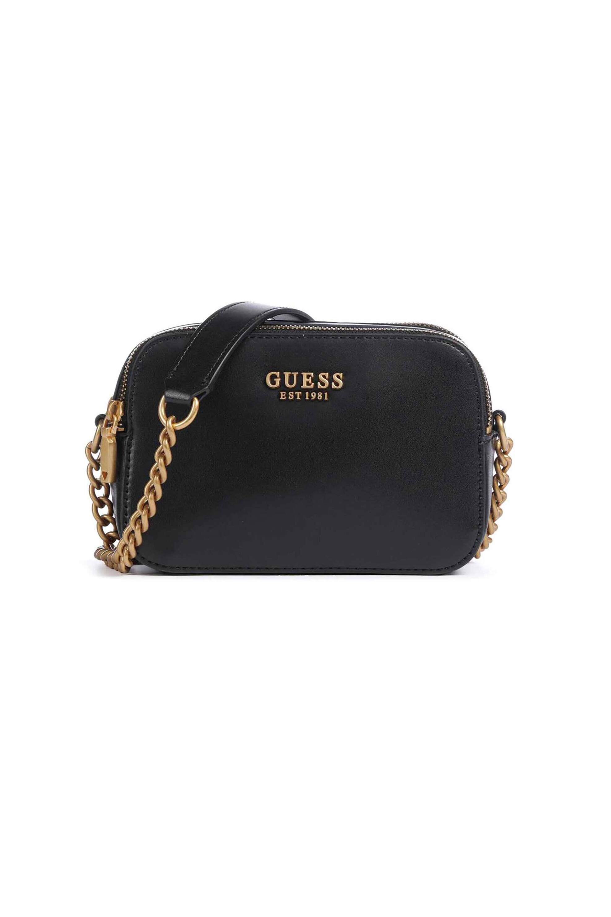 Guess Guess γυναικεία mini τσάντα crossbody μoνόχρωμη με μεταλλικό λογότυπο 