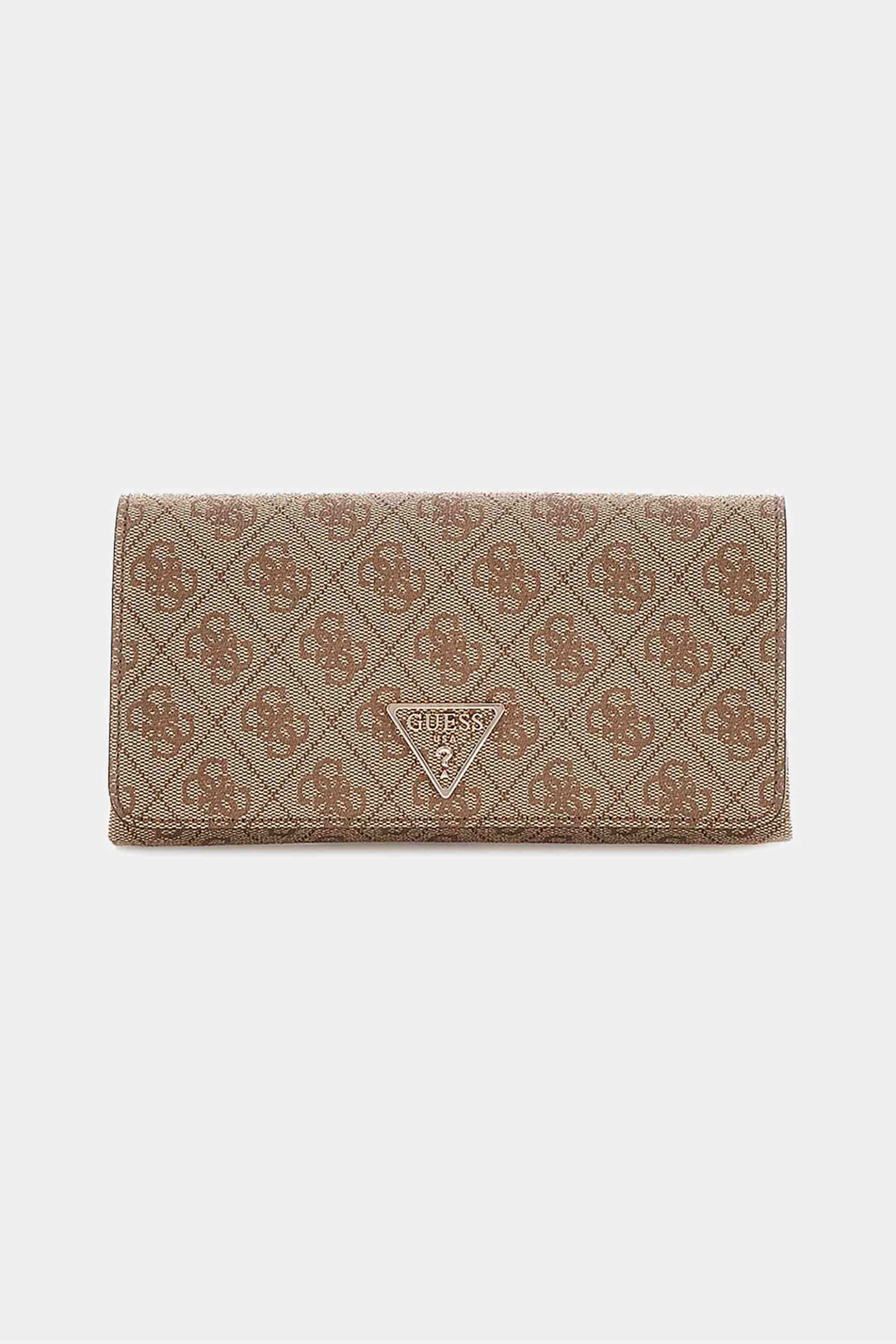 Guess Guess γυναικείο clutch με all-over logo print 