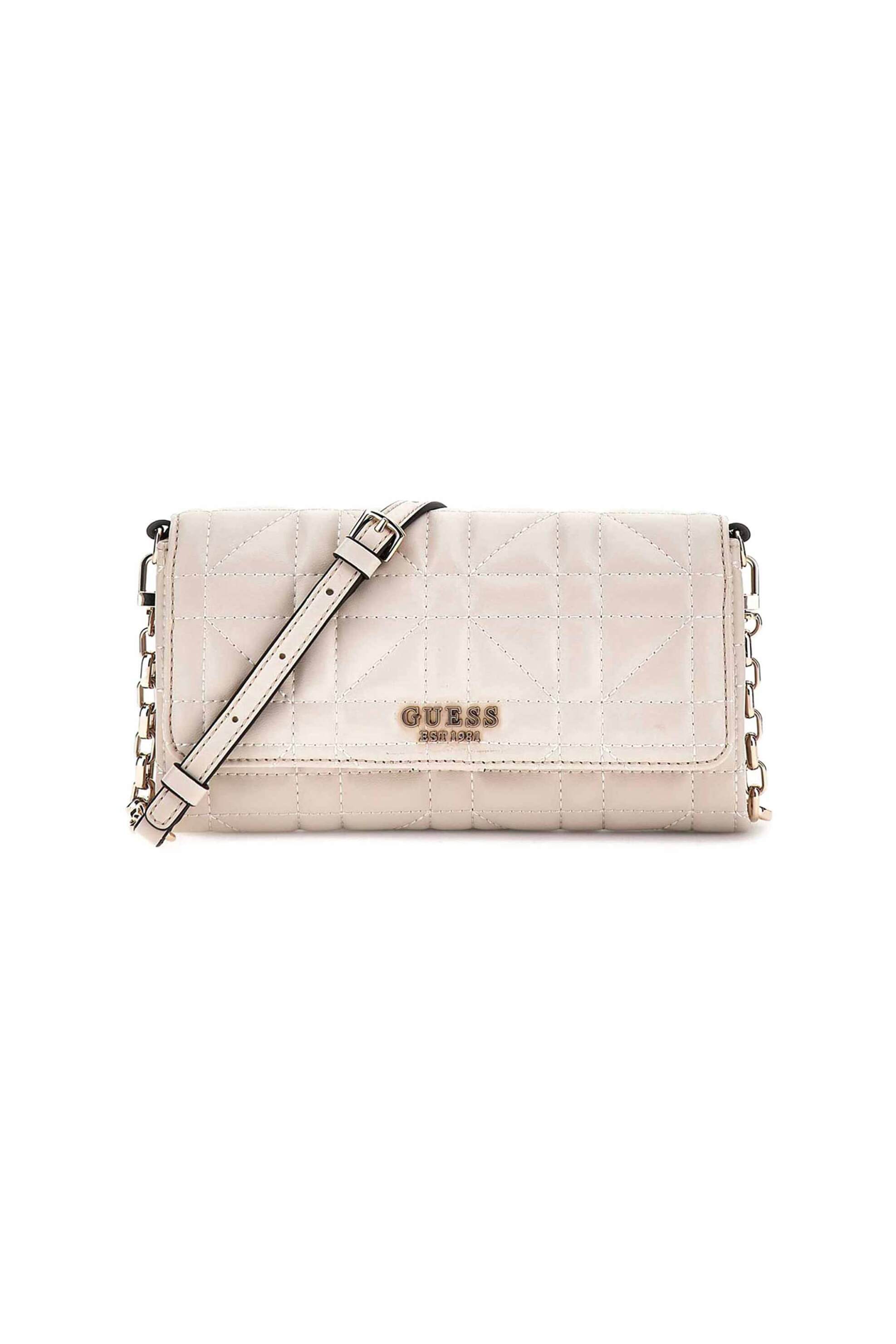 Guess Guess γυναικεία τσάντα crossbody καπιτονέ με ανάφλυφο λογότυπο 