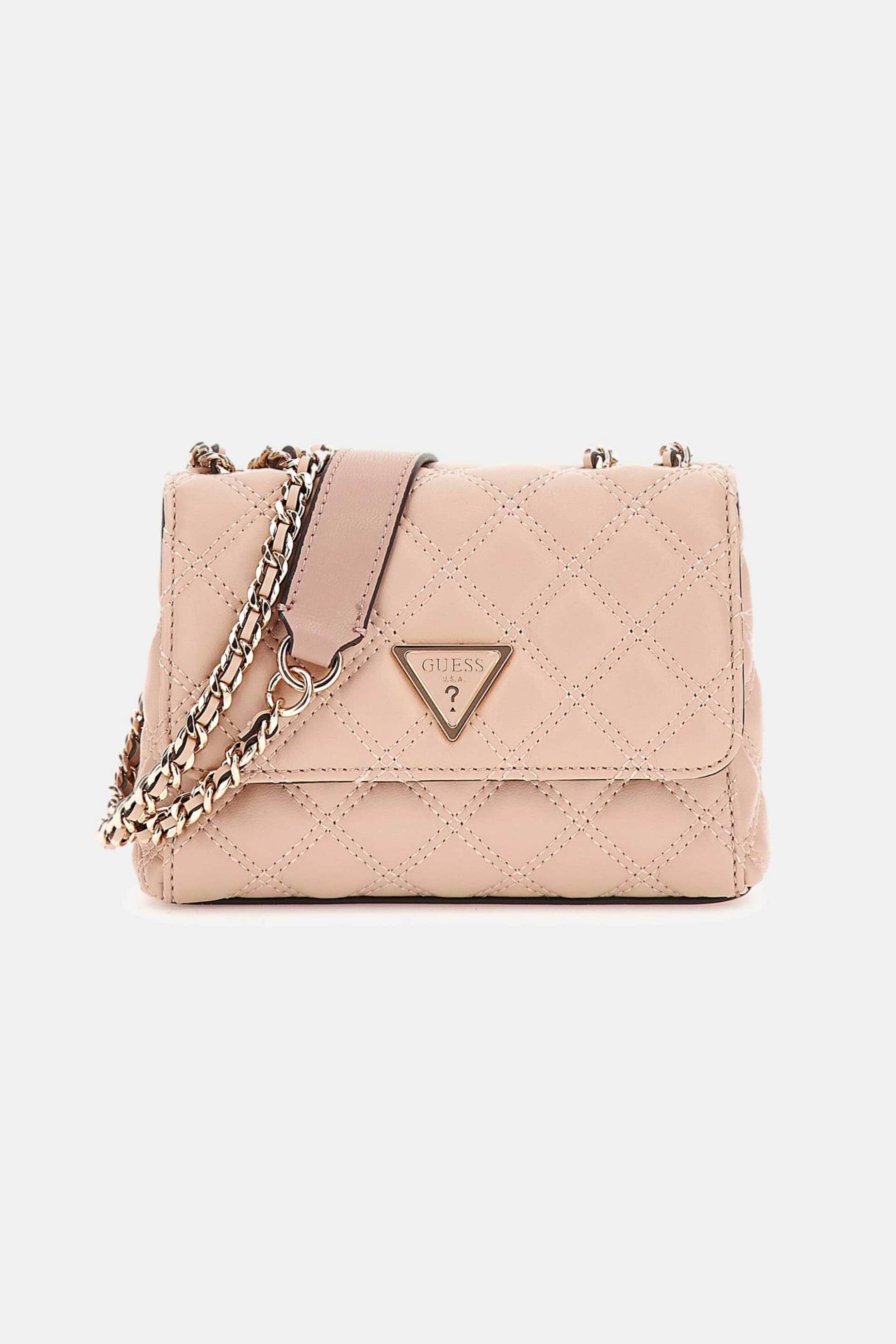 Guess Guess γυναικεία τσάντα crossbody mini καπιτονέ με λογότυπο 