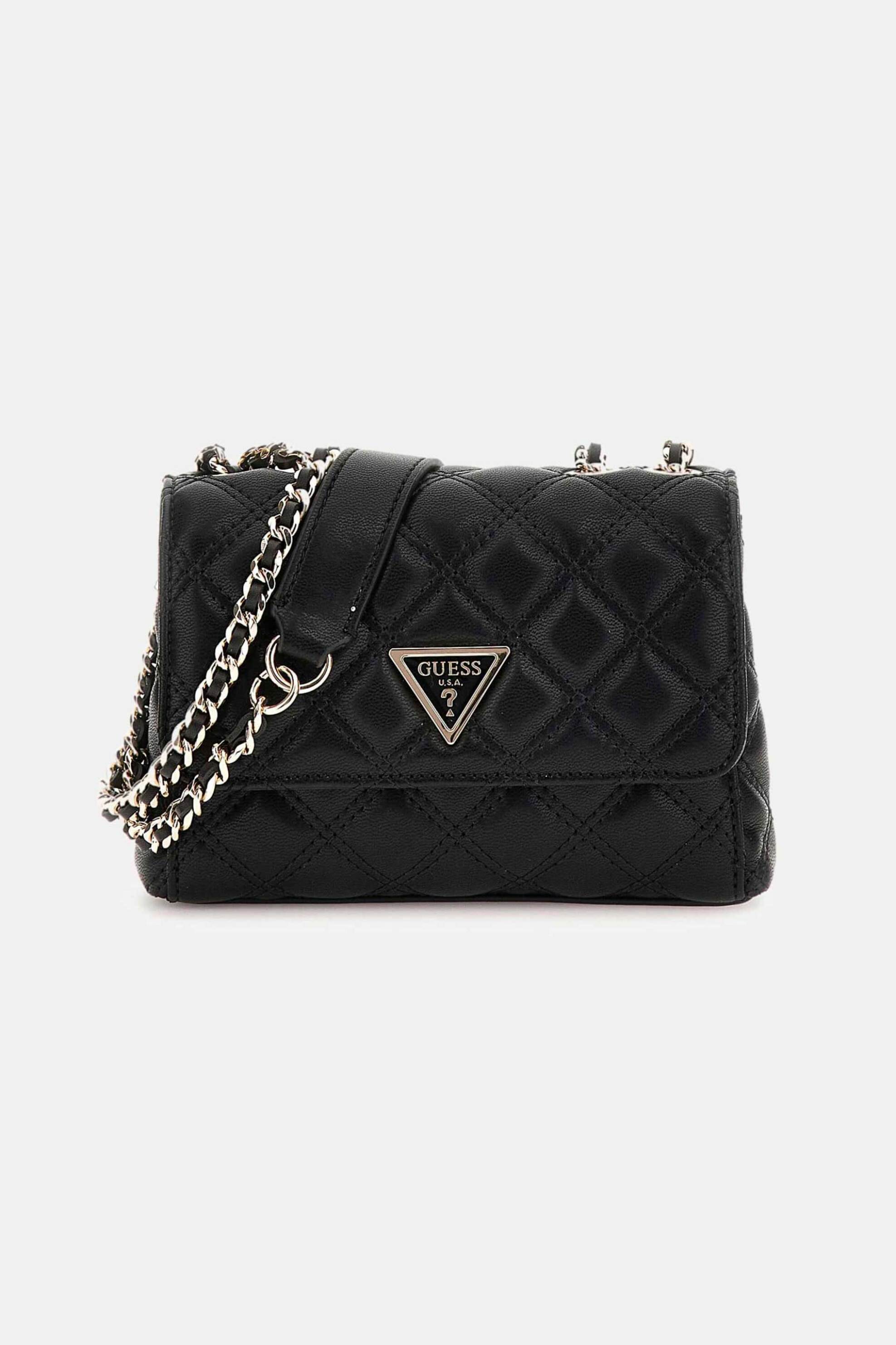 Guess Guess γυναικεία τσάντα crossbody mini καπιτονέ με λογότυπο 